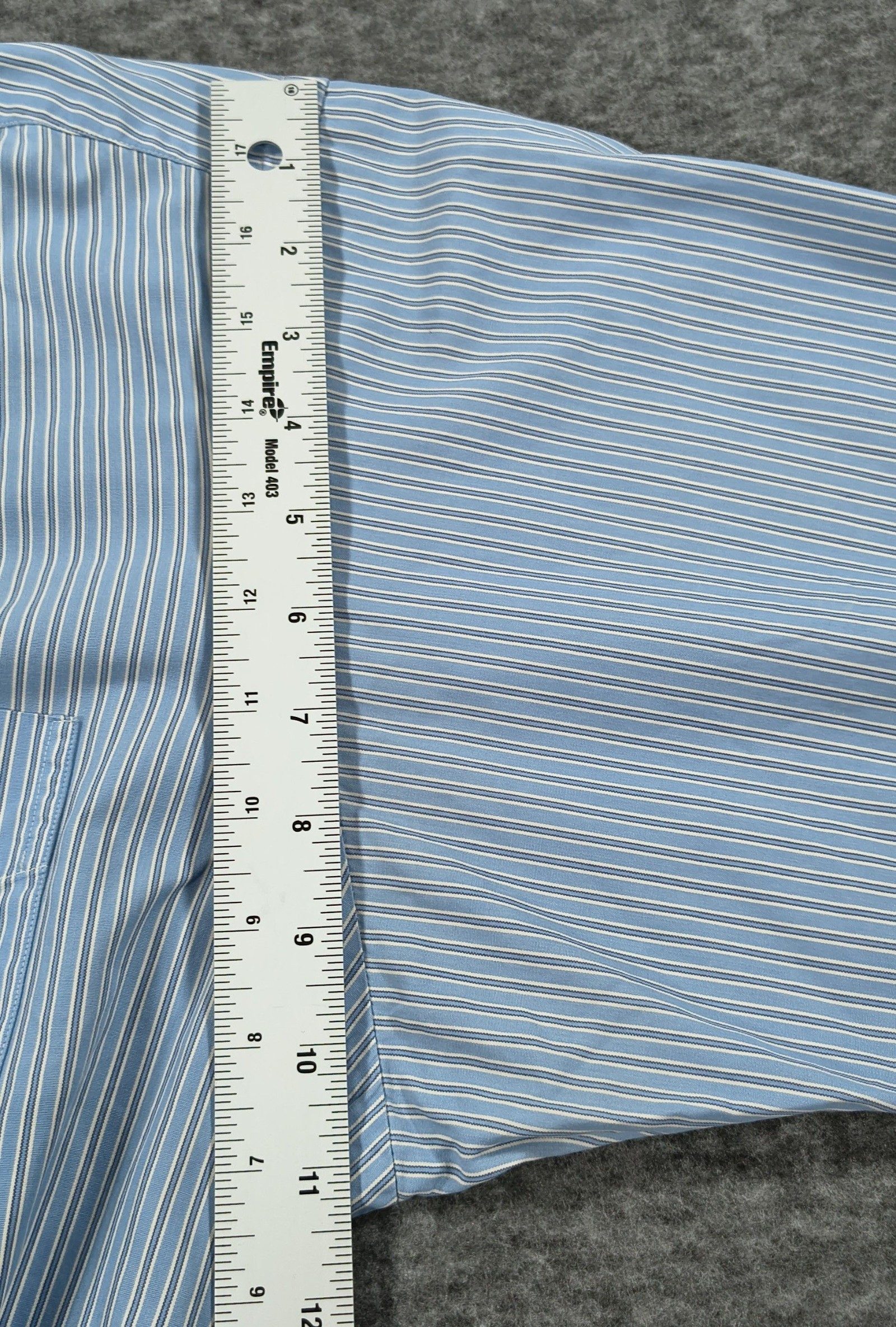 Polo by Ralph Lauren Blue & White Striped Dress Shirt Medium Cotton image 8
