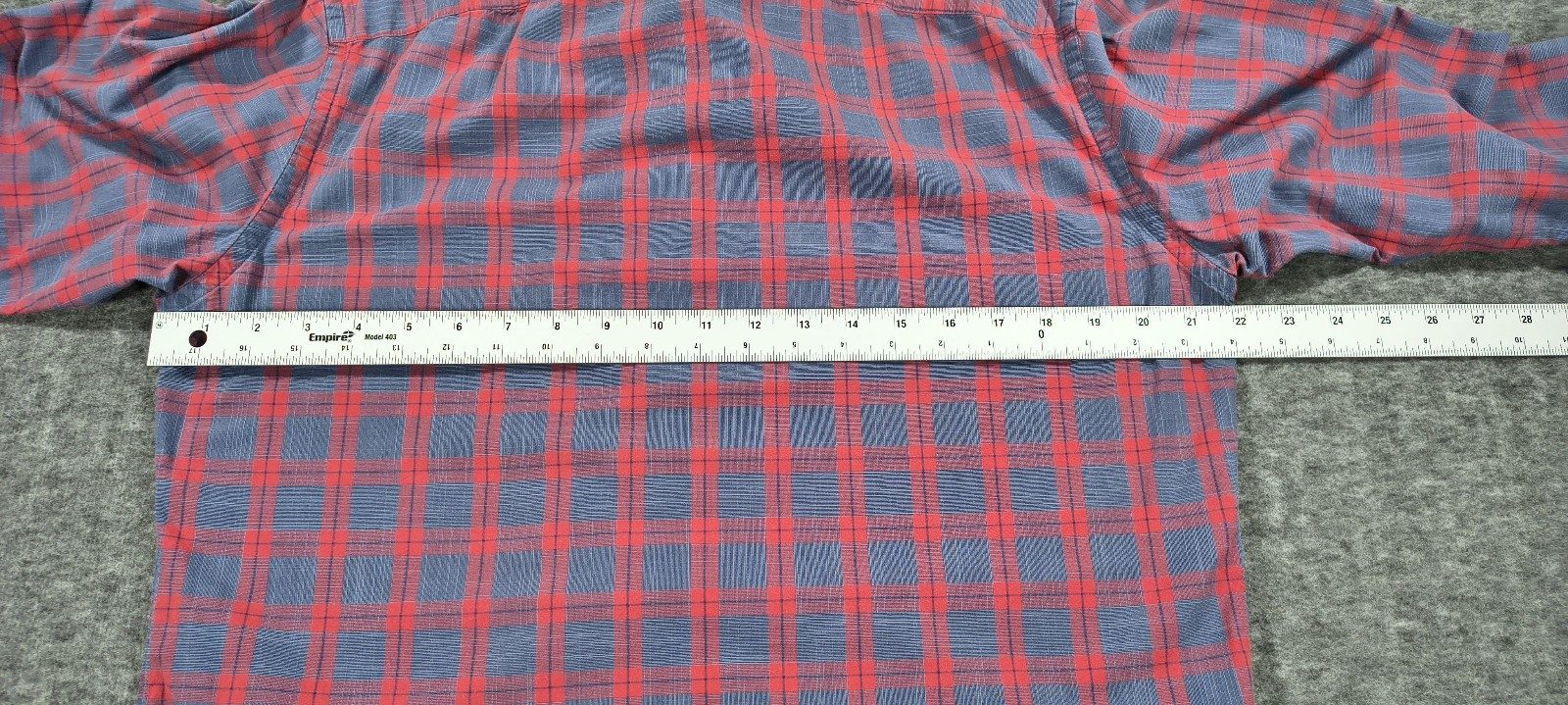 UNTUCKit Men's Red & Blue Checkered Plaid Regular Fit Cotton Shirt Medium image 8