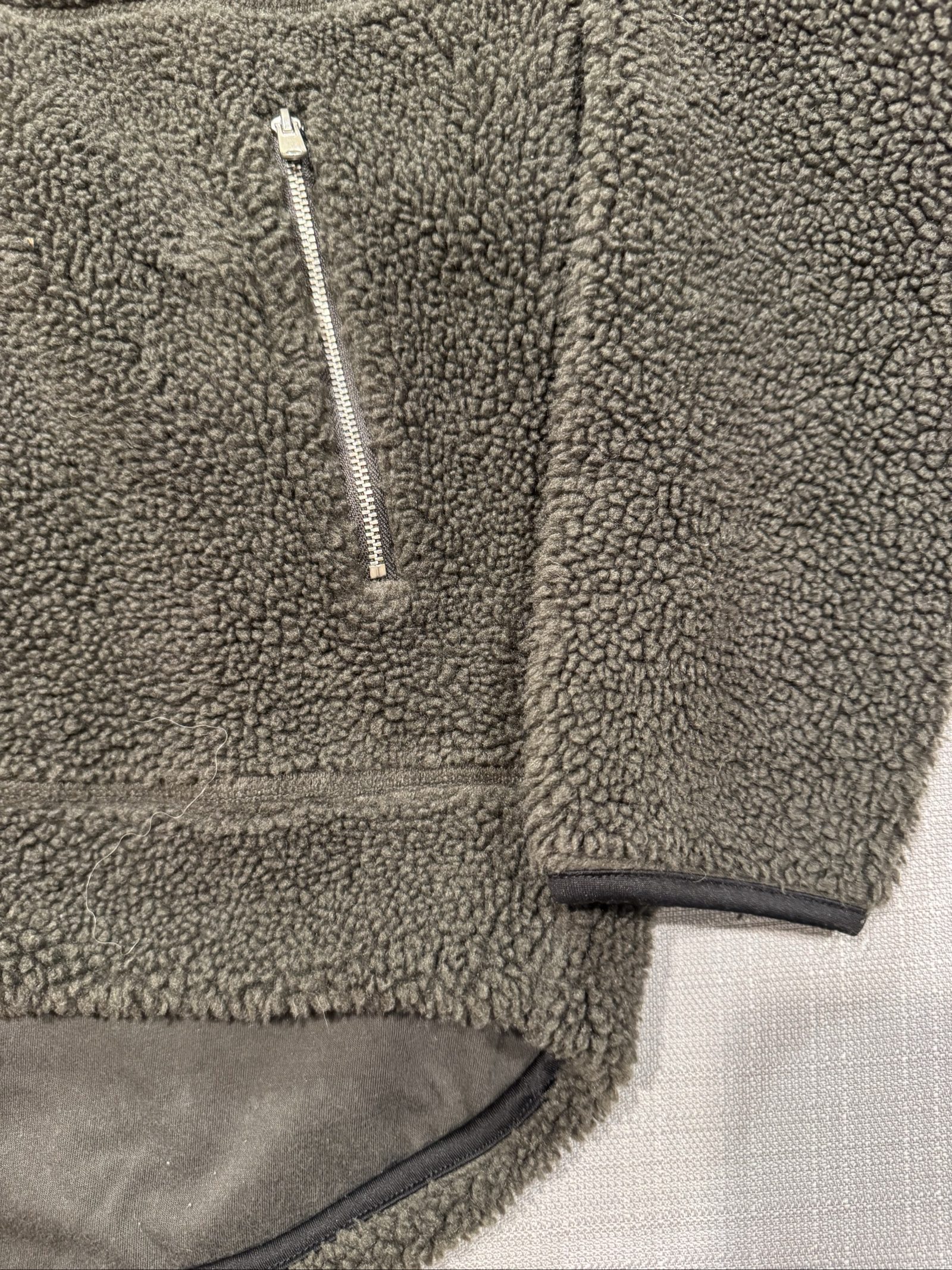 Men’s Old Navy Sherpa Fleece Full Zip Jacket – Olive Green – Medium image 3