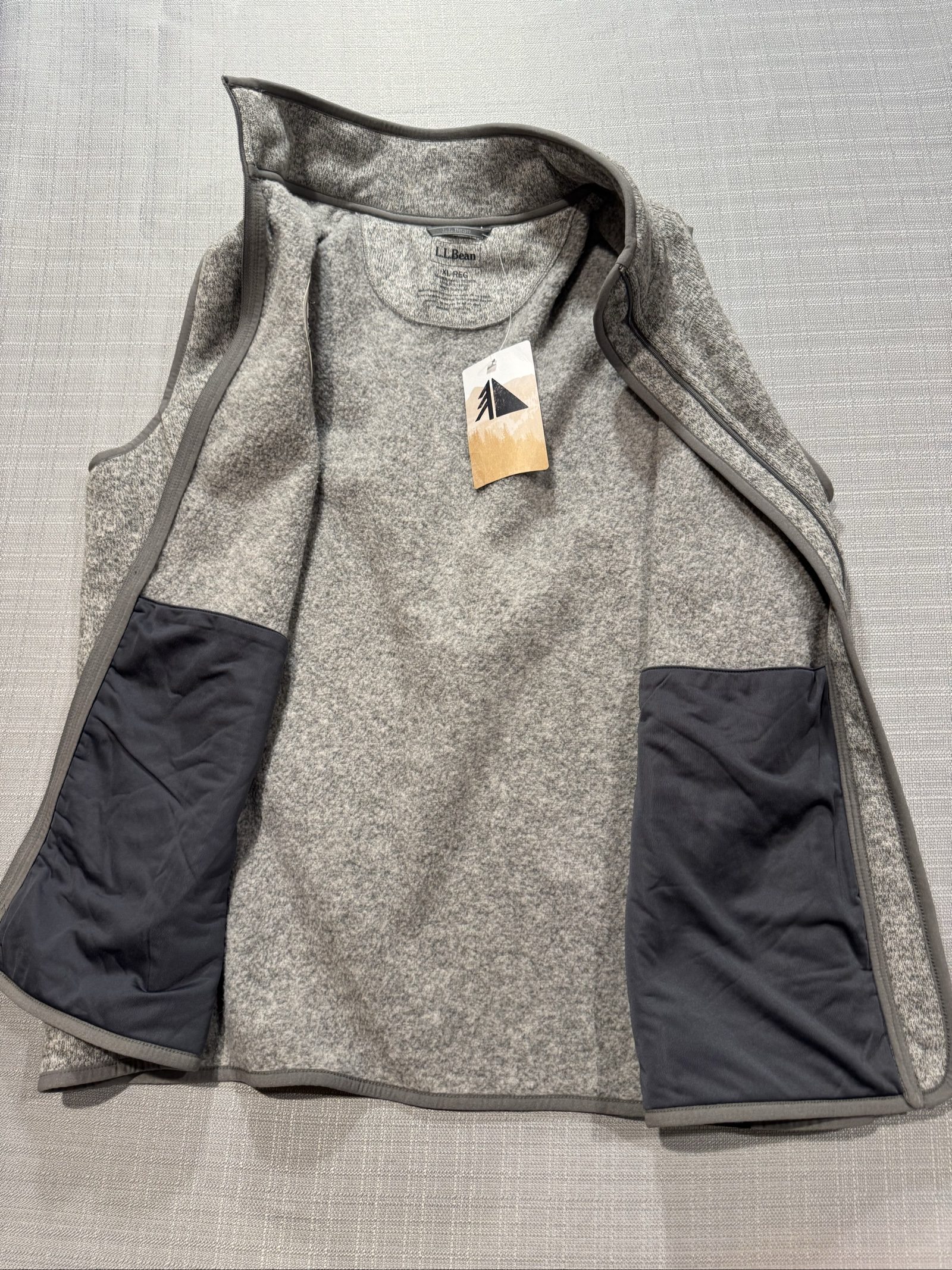 Men's NWT L.L.Bean Woodchuck Hard Cider Fleece Vest – Gray – XL image 7