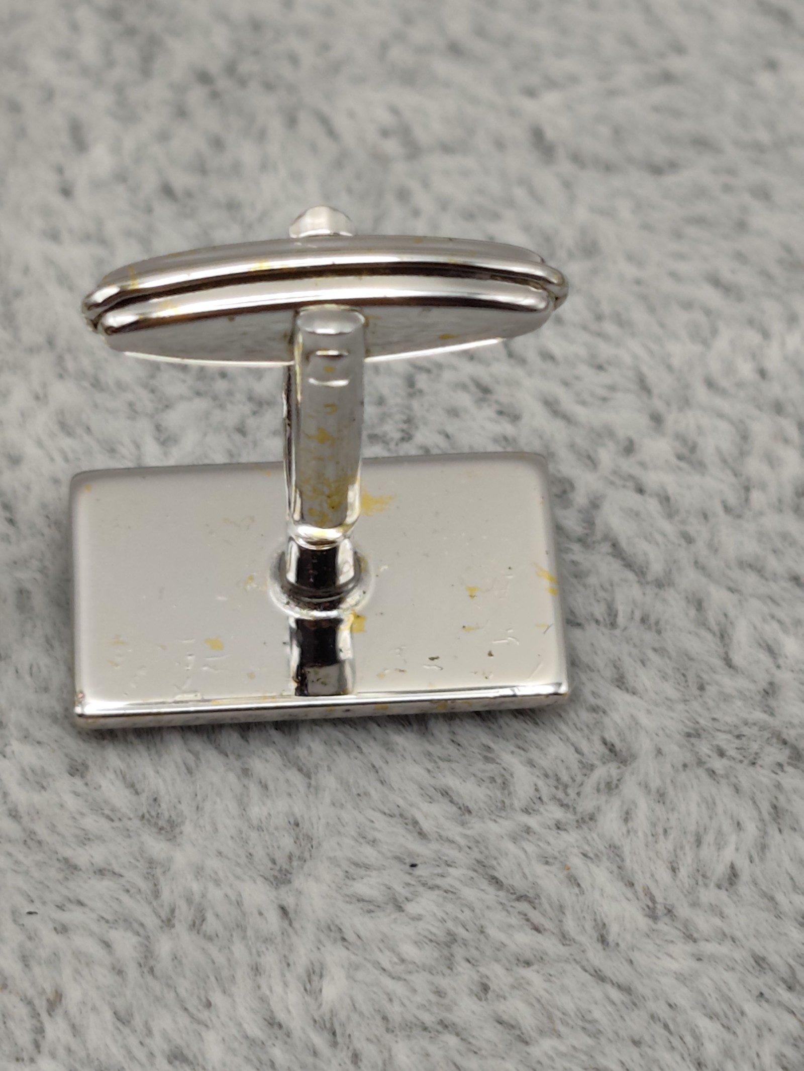 Dunhill Silver & Gold Striped Rectangular Cufflinks Vintage image 9
