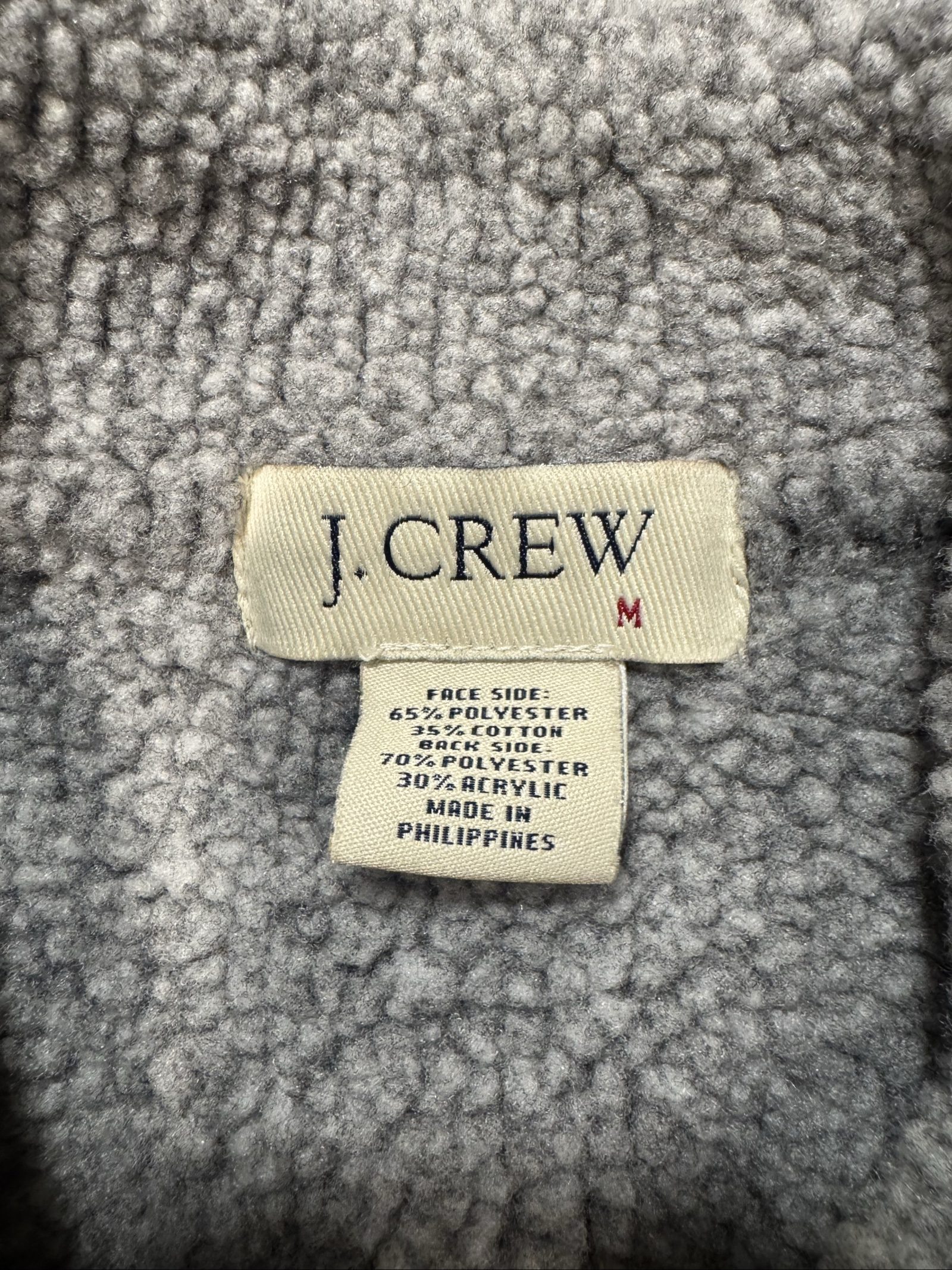 Men’s J.Crew Sherpa Fleece Lined Full Zip Vest – Olive Green – Medium image 4