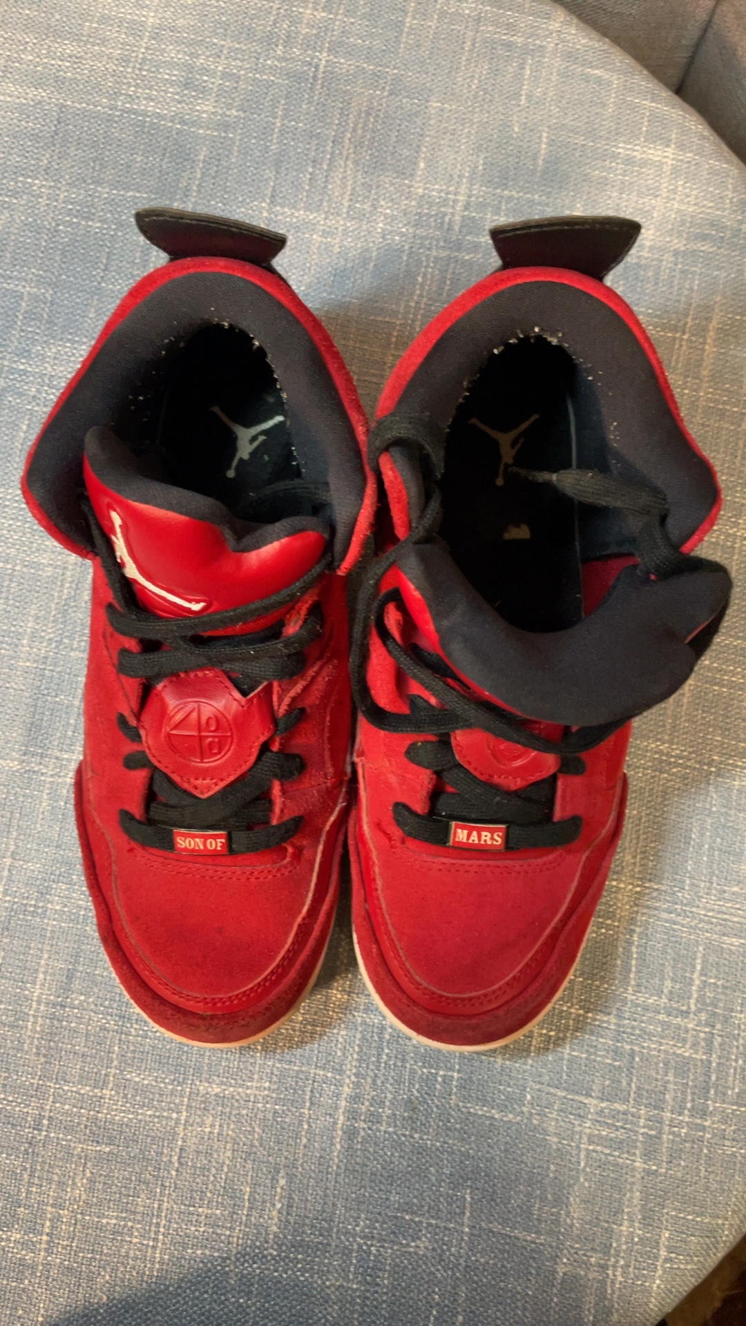 Jordan Red & Black Son Of Mars Sneakers US 5 image 6