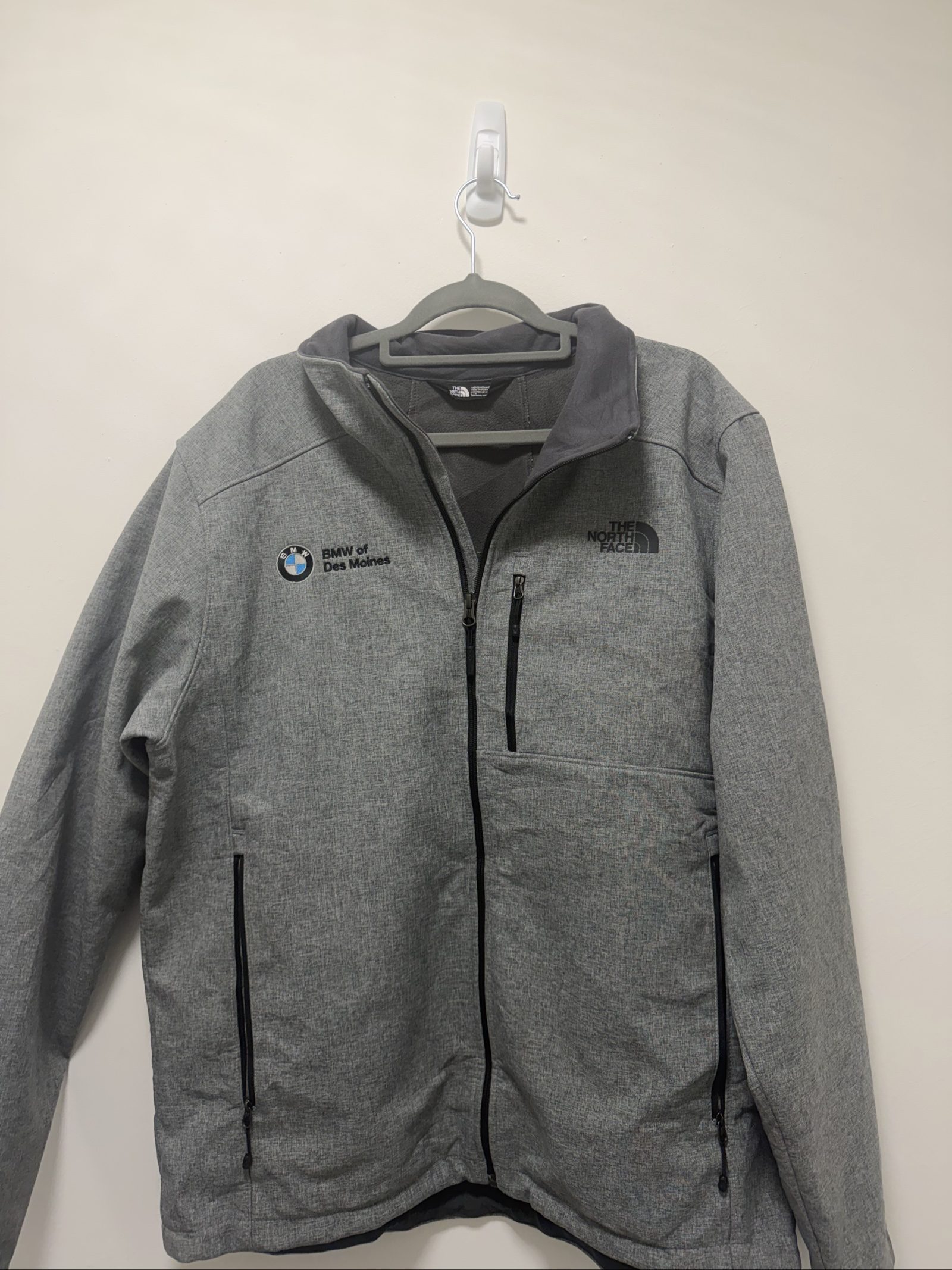 The North Face Men's Grey Softshell Jacket Large BMW Logo image 2
