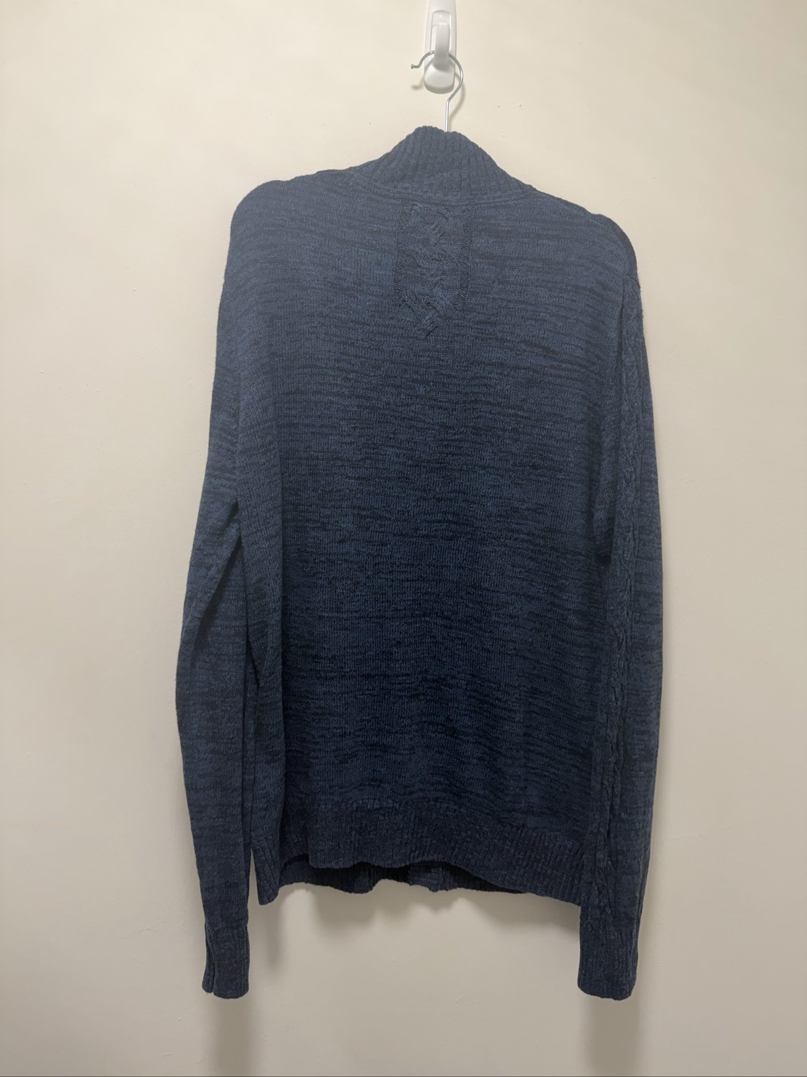 Nautica Men's Navy Cable Knit Cardigan Sweater Medium image 3