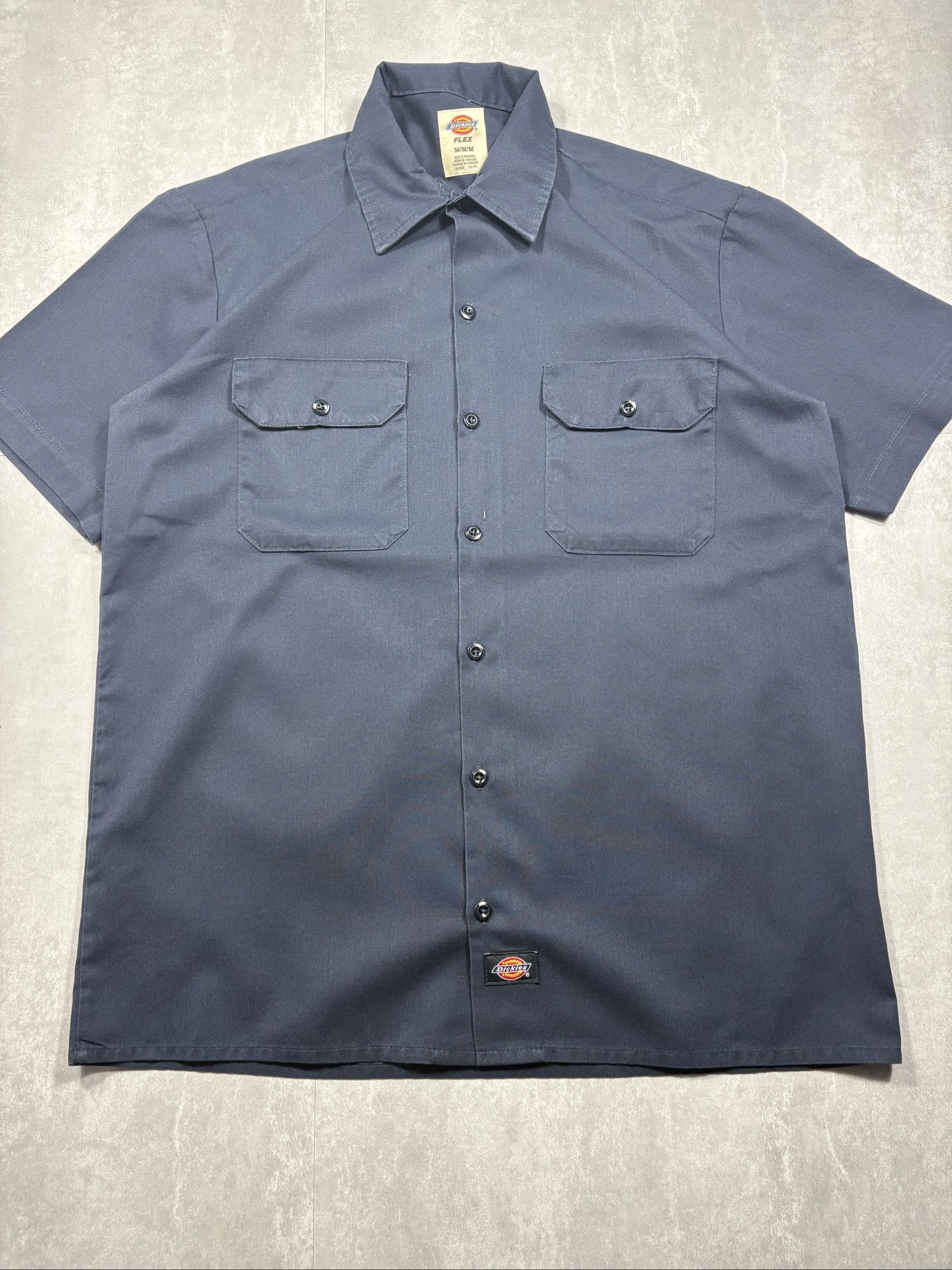 Dickies Flex Men's Navy Work Shirt Short Sleeve M