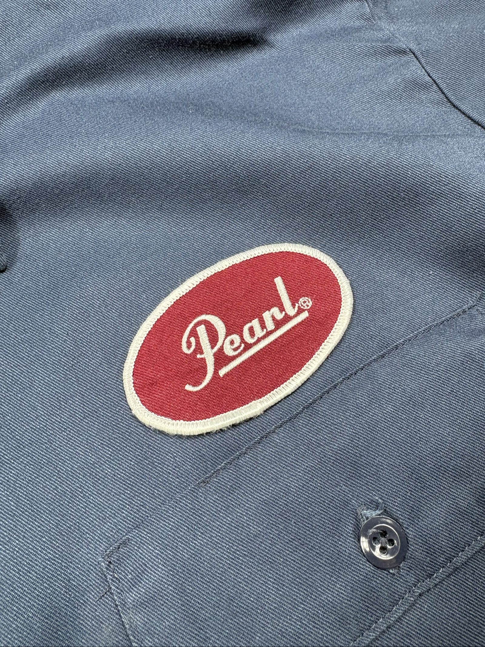 Dickies Navy Work Short Sleeve Shirt L Embroidered Logo image 5