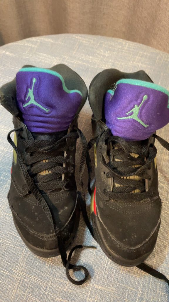 Air Jordan 5 Retro Black Grape GS 4.5Y Black Purple Teal