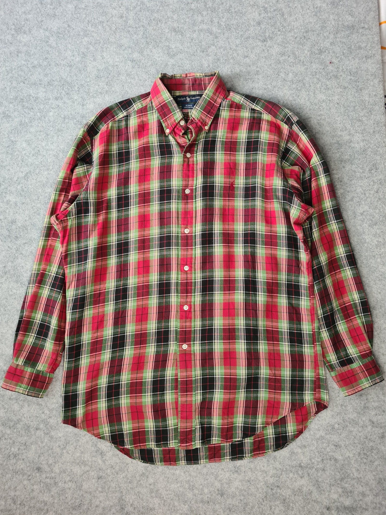 Ralph Lauren Men’s Check Shirt Red Black Medium 1182