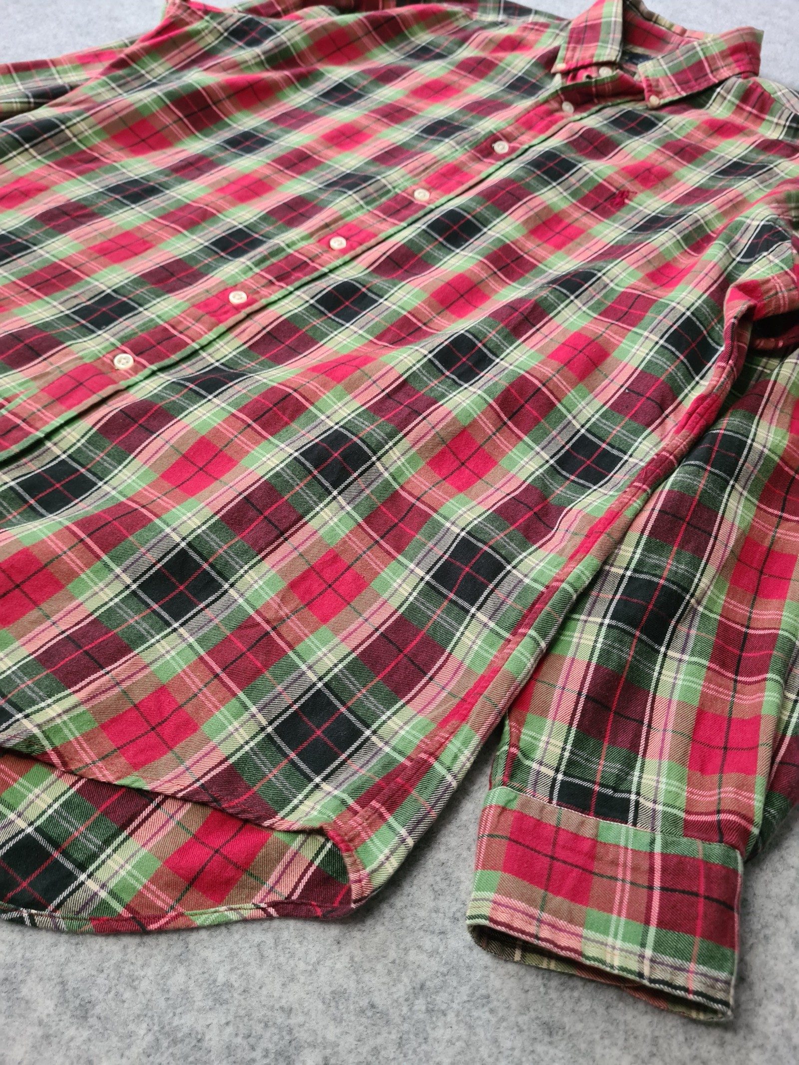 Ralph Lauren Men’s Check Shirt Red Black Medium 1182 image 3