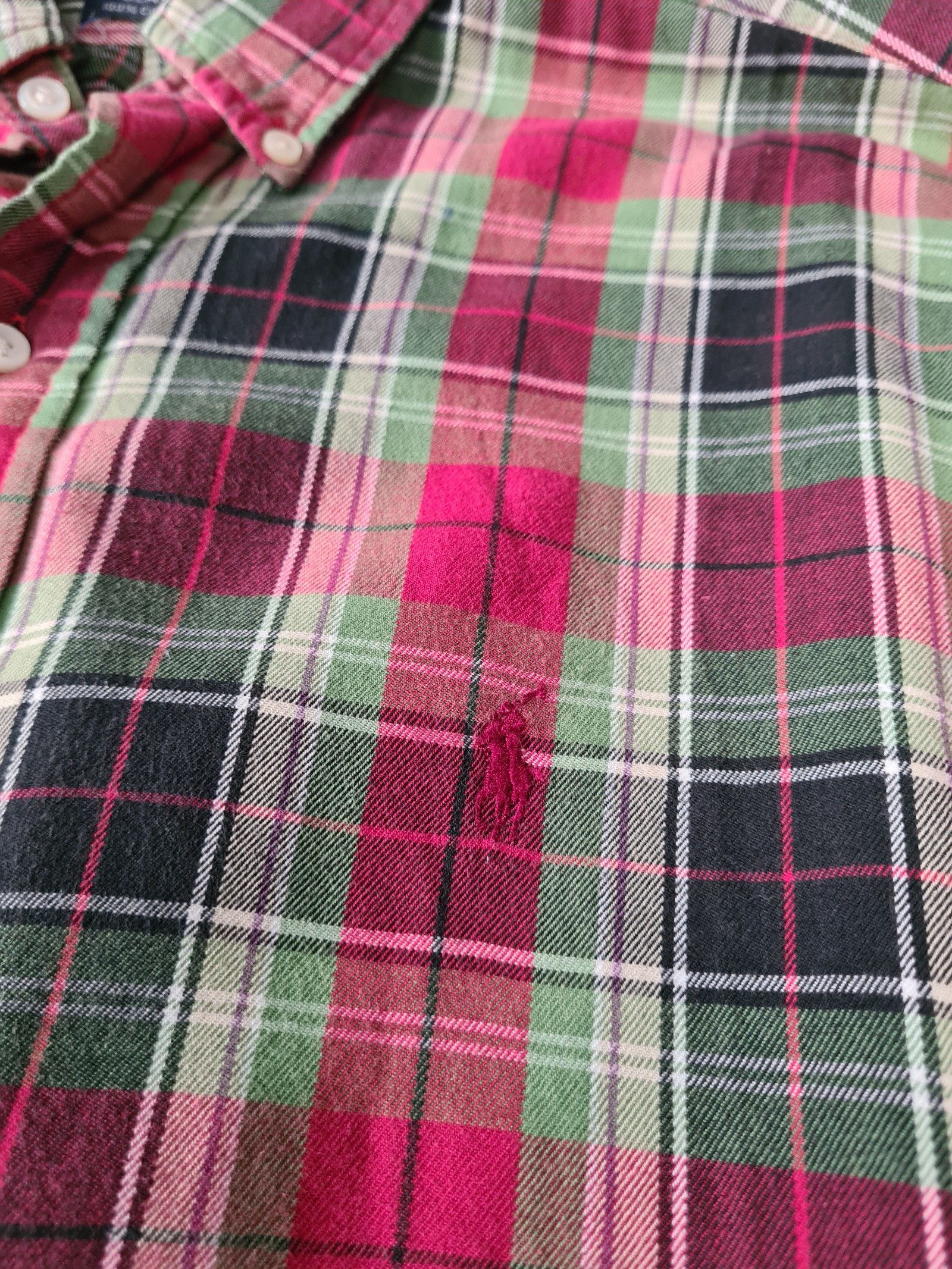 Ralph Lauren Men’s Check Shirt Red Black Medium 1182 image 4