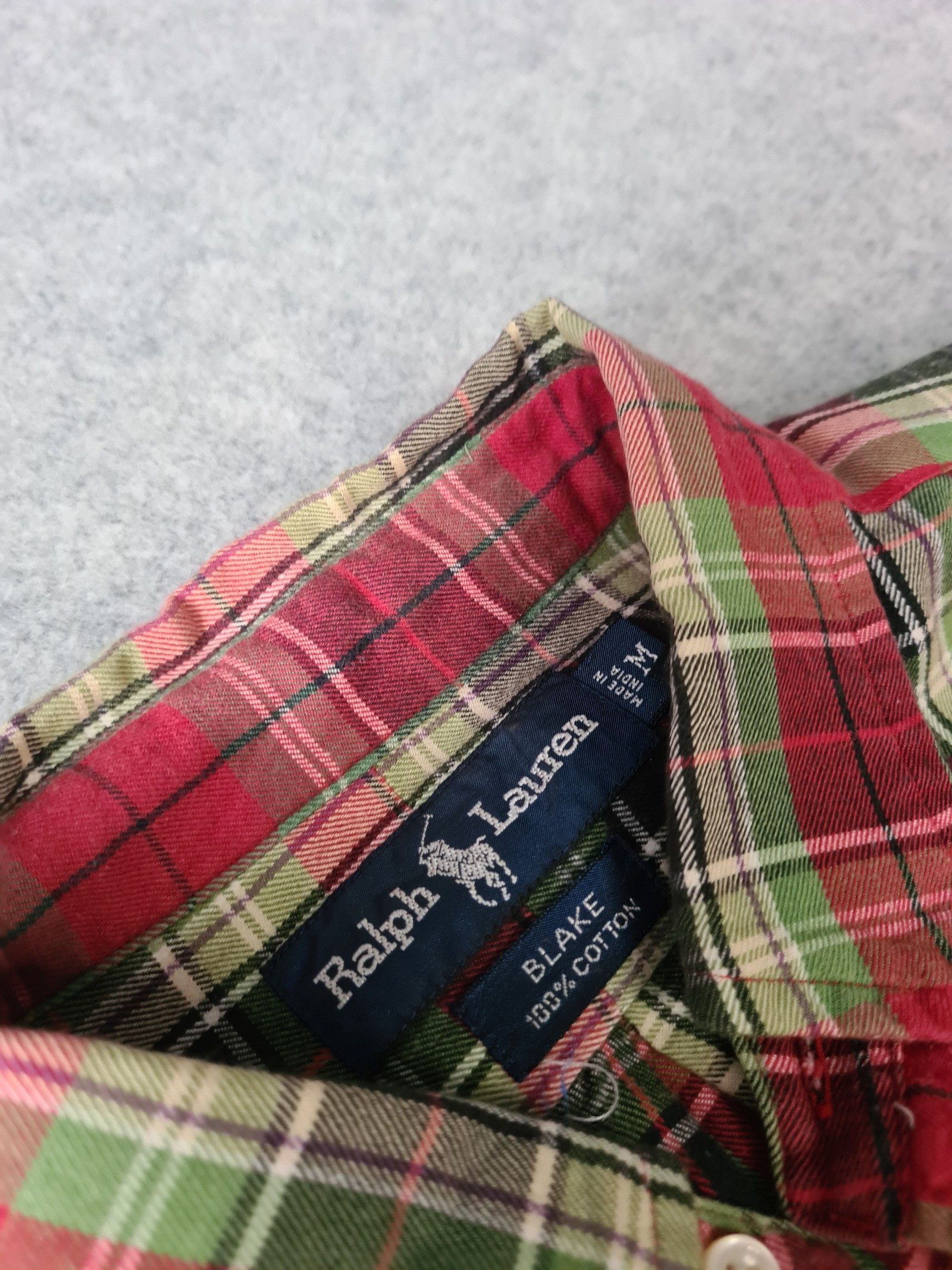 Ralph Lauren Men’s Check Shirt Red Black Medium 1182 image 5