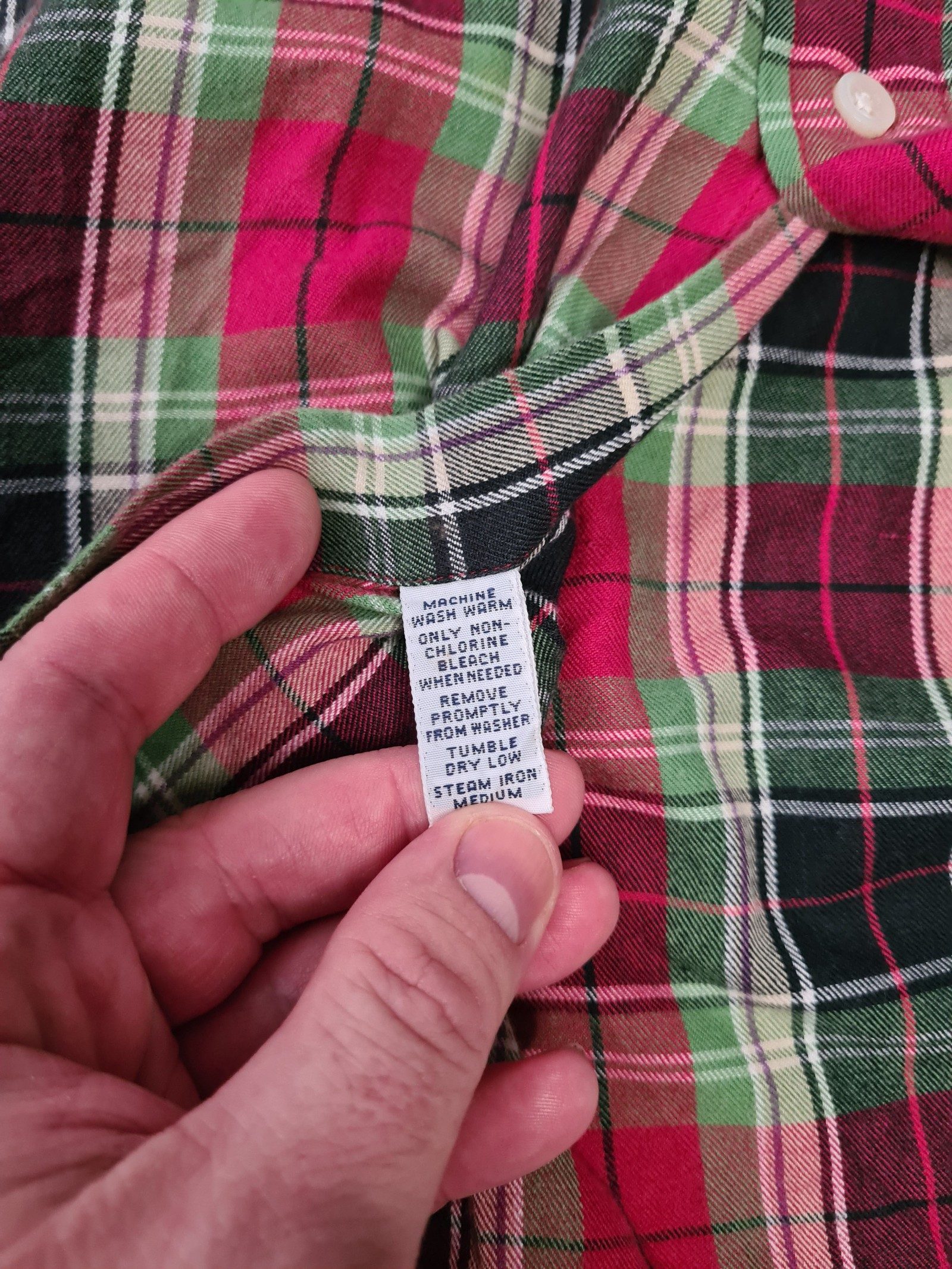Ralph Lauren Men’s Check Shirt Red Black Medium 1182 image 9