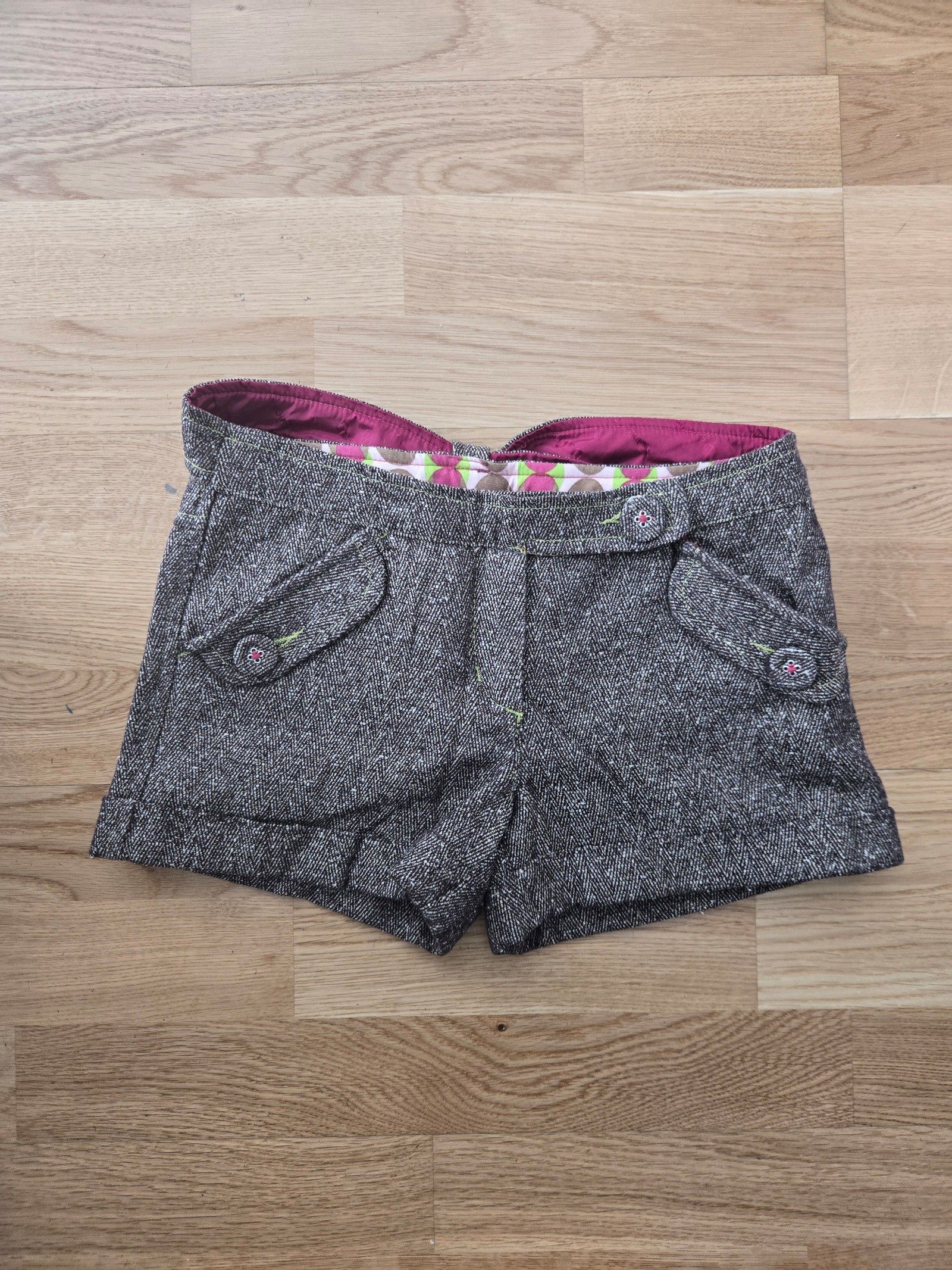 D&G Dolce & Gabbana Junior Girls Tweed Herringbone Shorts Size 10 Years NWT