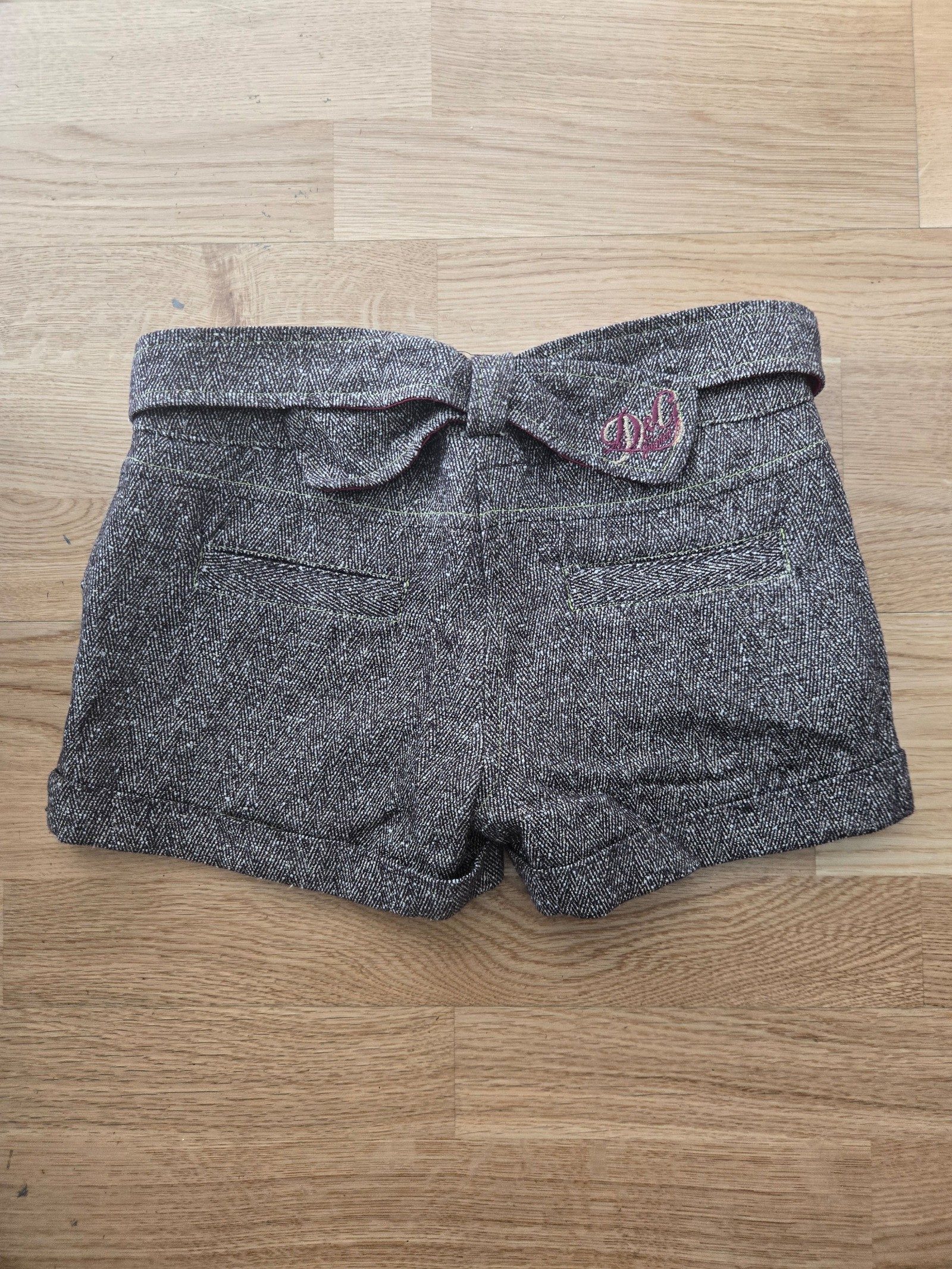 D&G Dolce & Gabbana Junior Girls Tweed Herringbone Shorts Size 10 Years NWT image 2