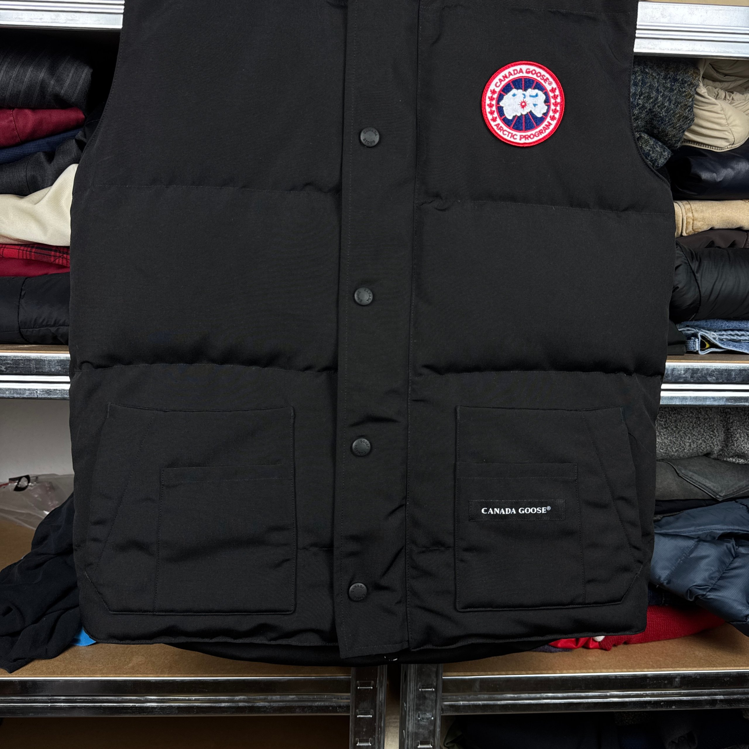 Men`s Canada Goose Freestyle Crew Black Puffer Vest Like a new Size XS-S image 3