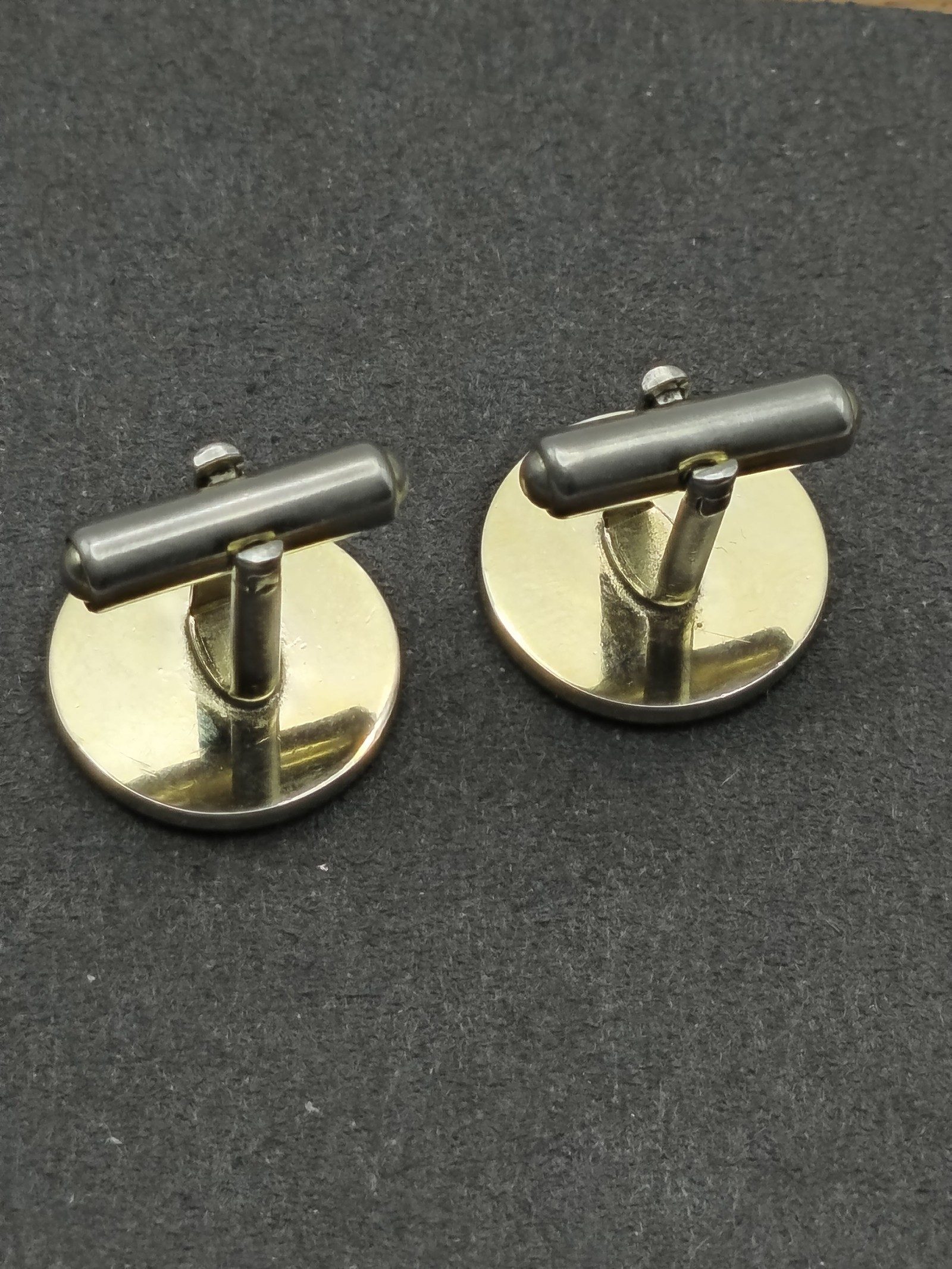 Courreges Round Cufflinks with Geometric Design image 6