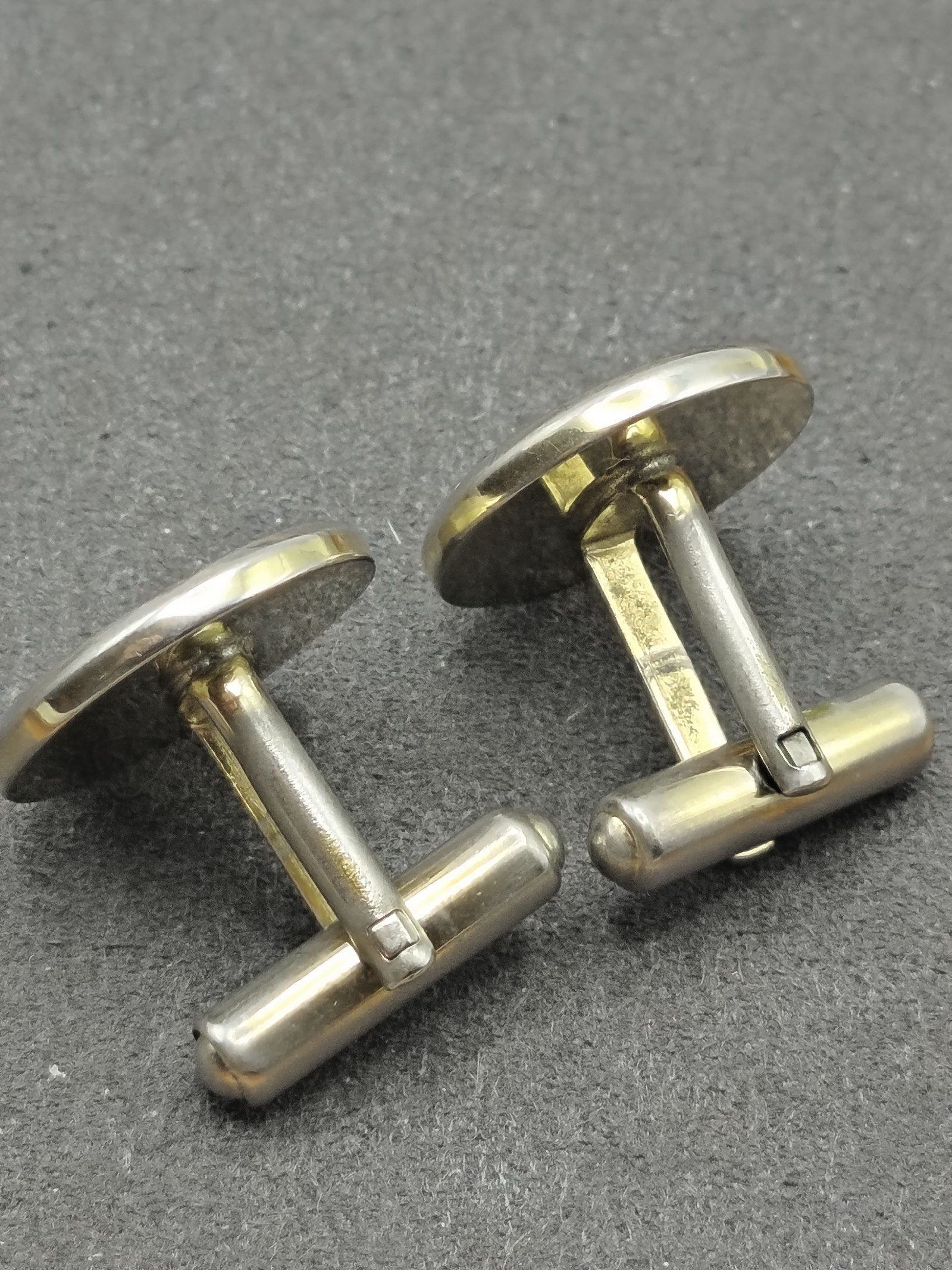 Courreges Round Cufflinks with Geometric Design image 7