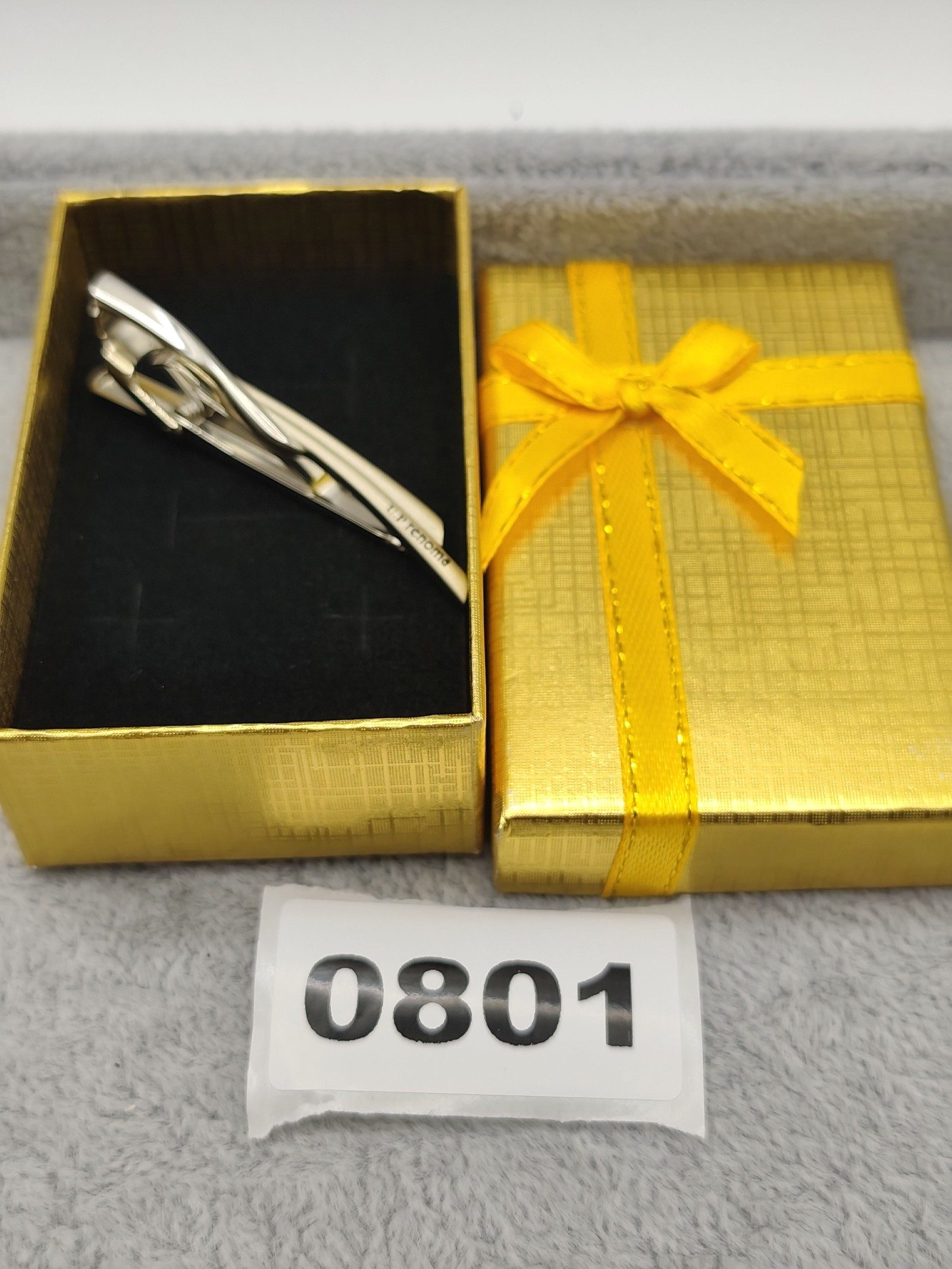 U.P renoma Silver Metal Tie Clip