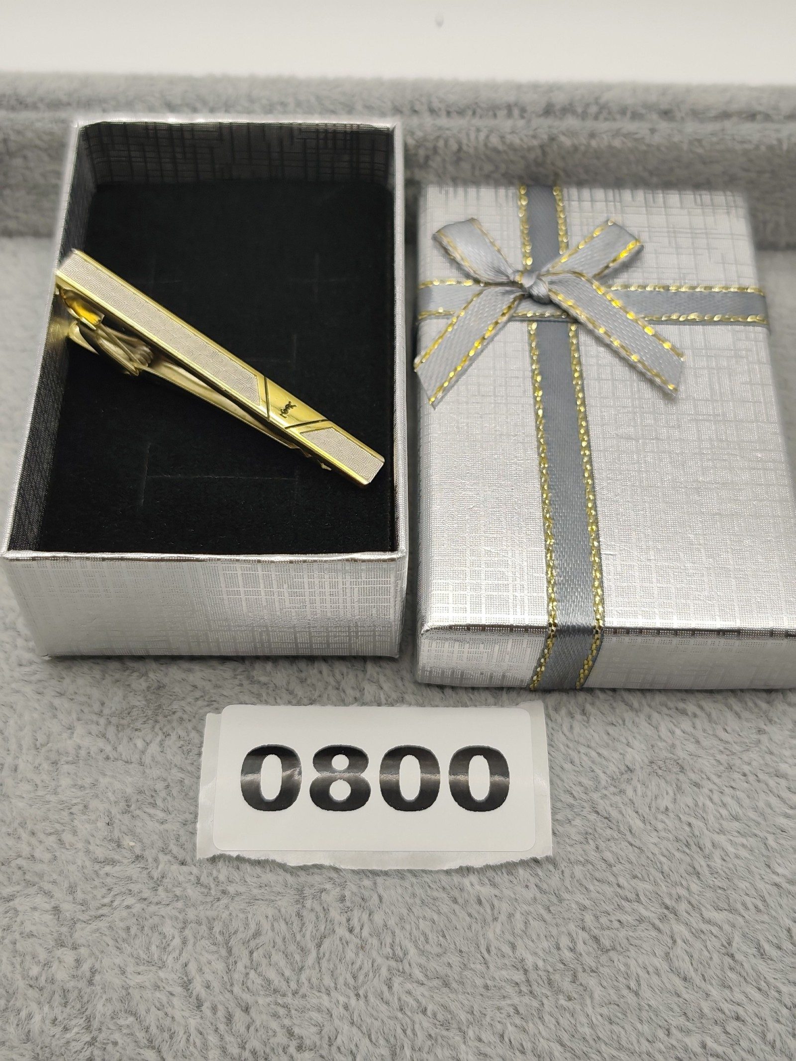 YSL Gold & Silver Men's Tie Clip Clip-on Accessory