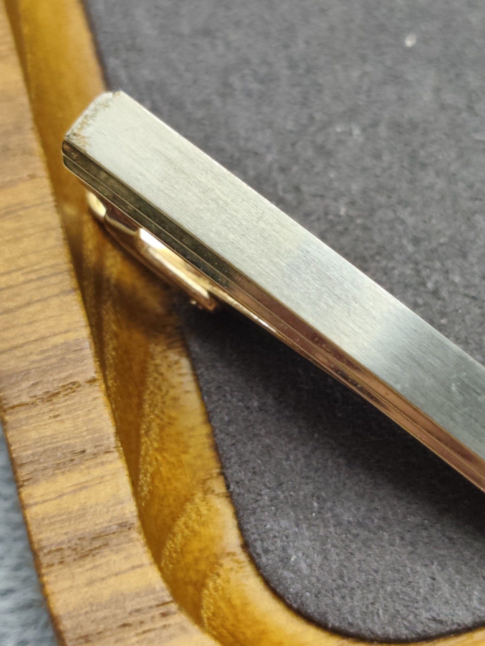 Yves Saint Laurent Silver & Gold Tone Men's Tie Clip image 5