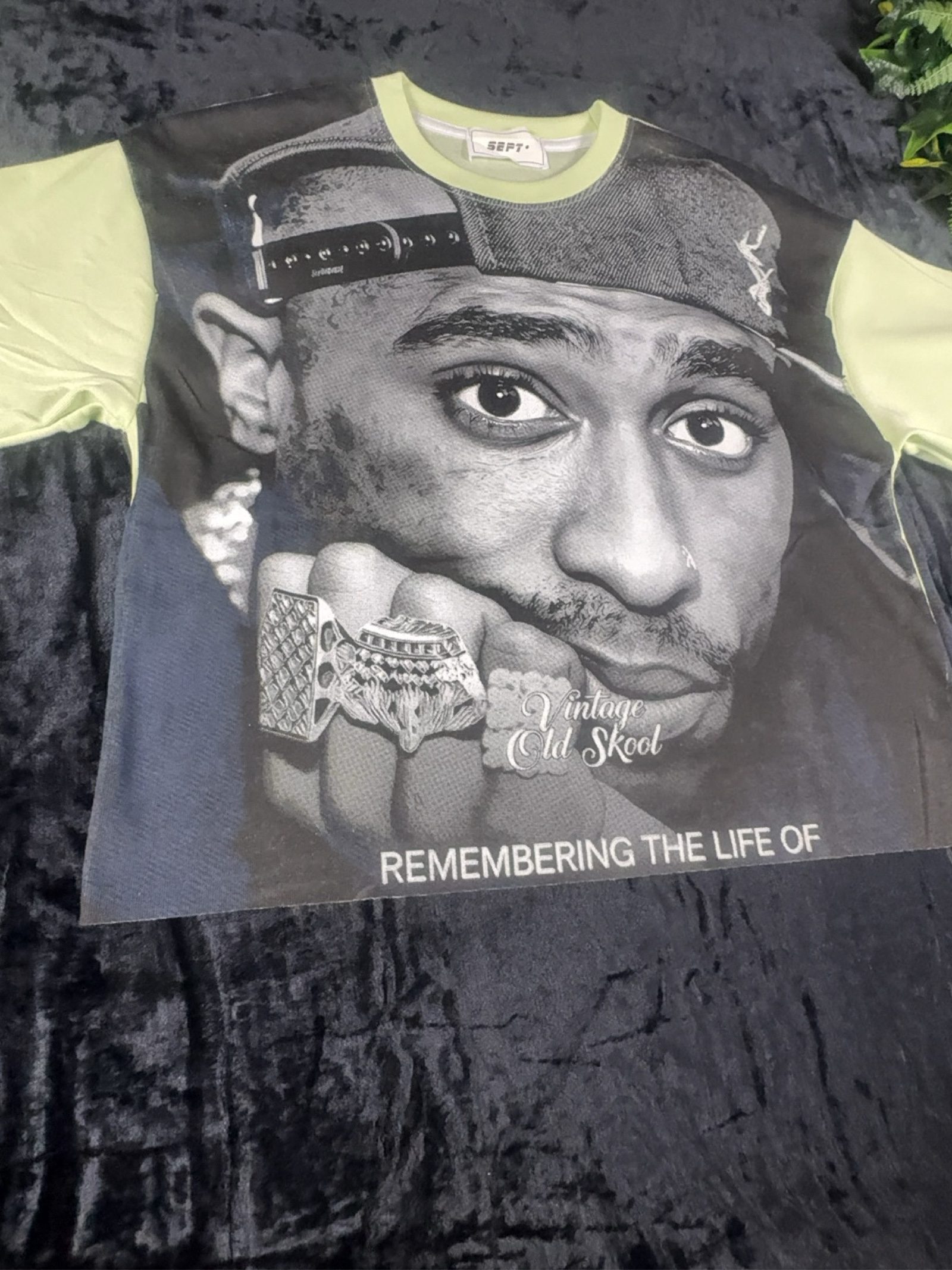 T-Shirt Y2K Sept Black & Green Vintage Old Skool Print T-Shirt - S image 5