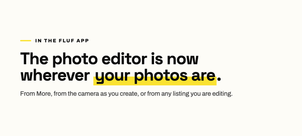 Edit product photos in the FLUF app
