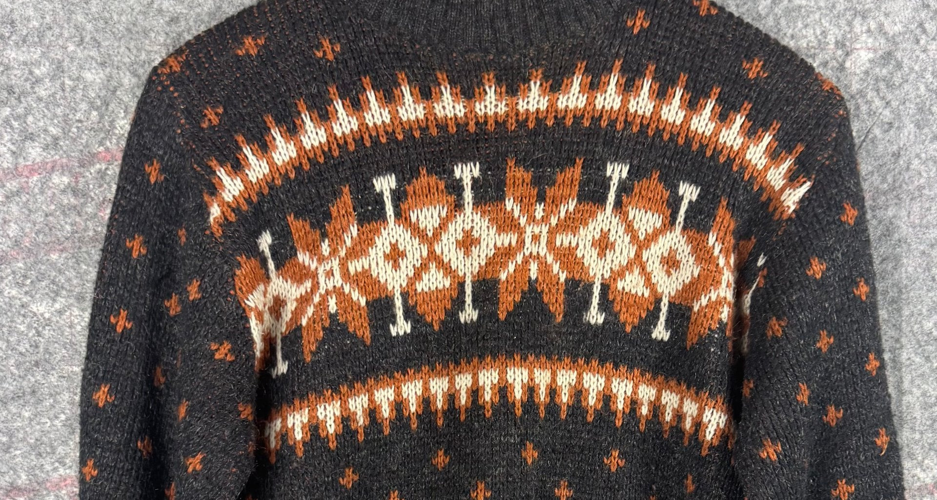 Canda Black & Rust Fair Isle Mohair Blend Jumper Made in England Small image 7