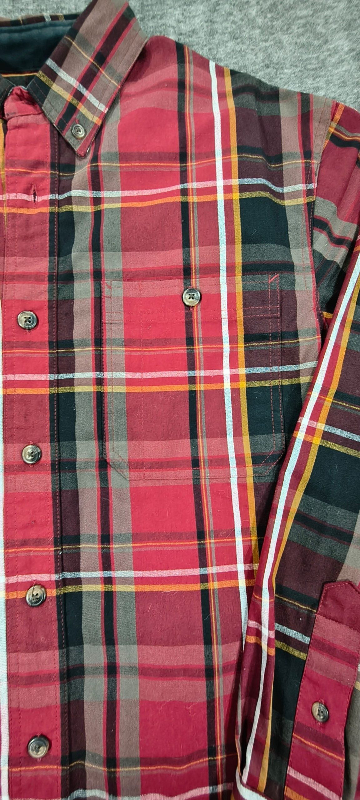 C.E. Schmidt Red & Black Plaid Workwear Shirt Medium image 2