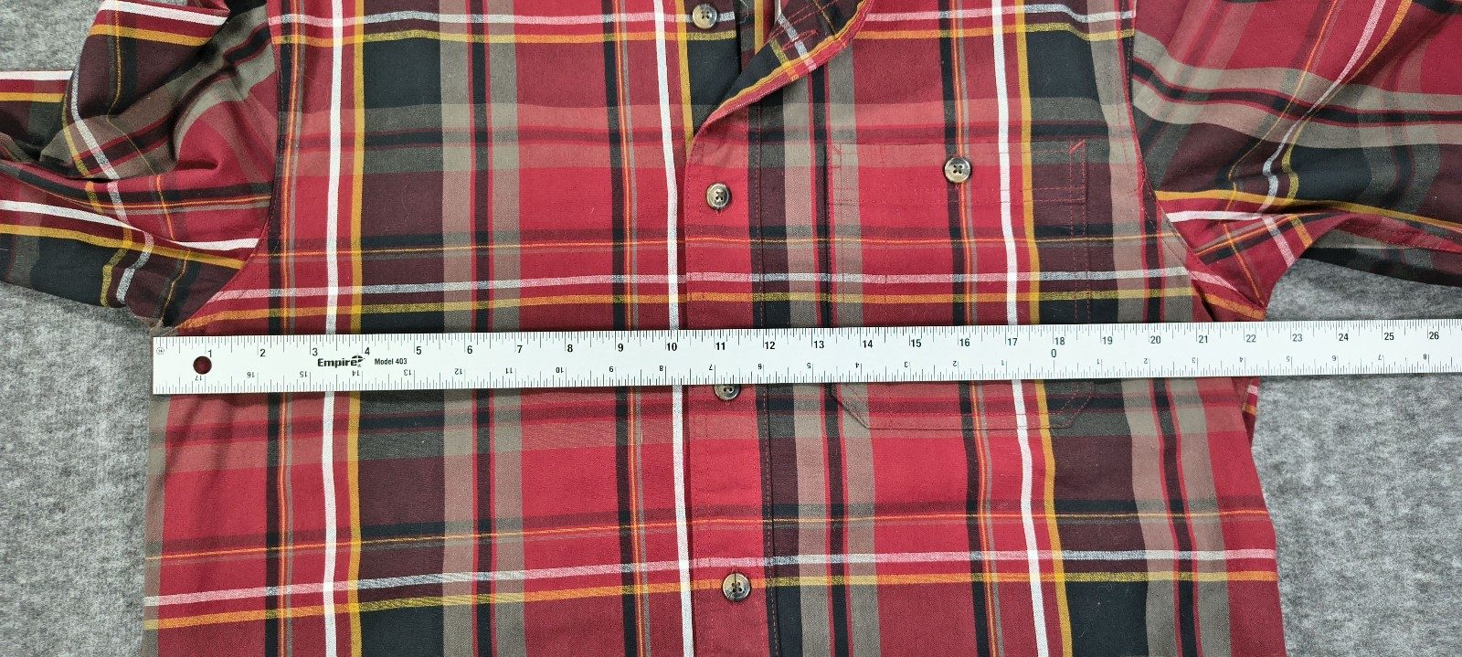 C.E. Schmidt Red & Black Plaid Workwear Shirt Medium image 5