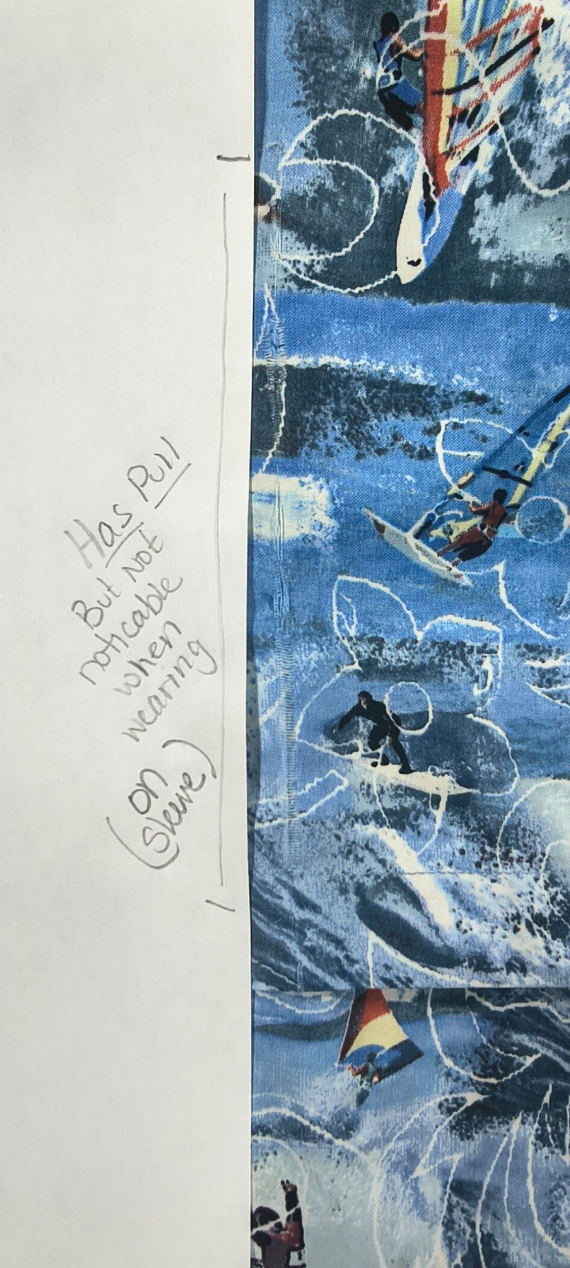 Sideout Blue & White Cool Surf Print Hawaiian Shirt Medium Big Waves image 7