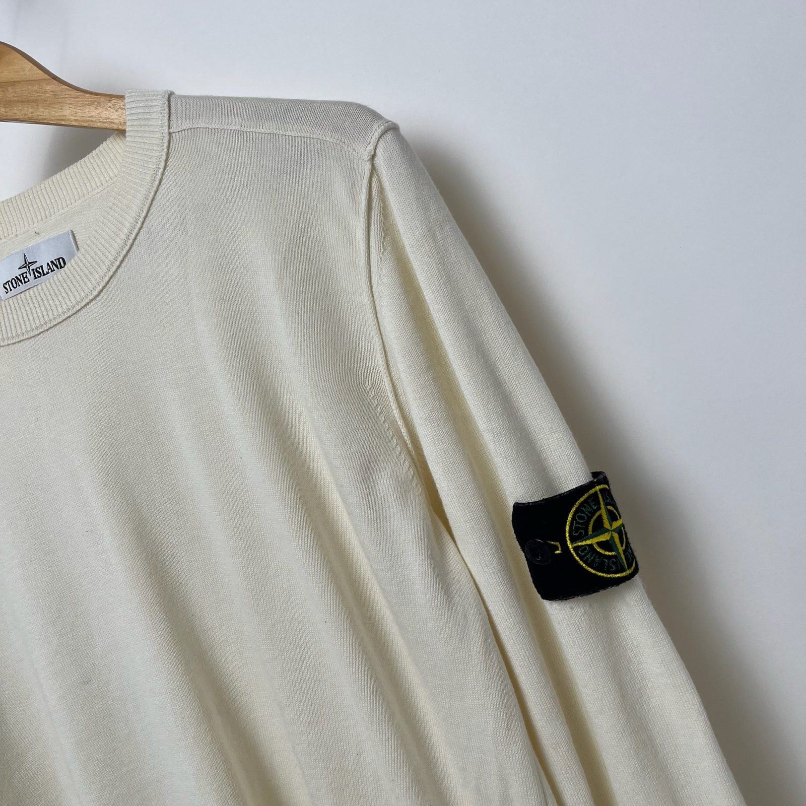 Stone Island Cream Cotton Knit Sweater Jumper - L image 2