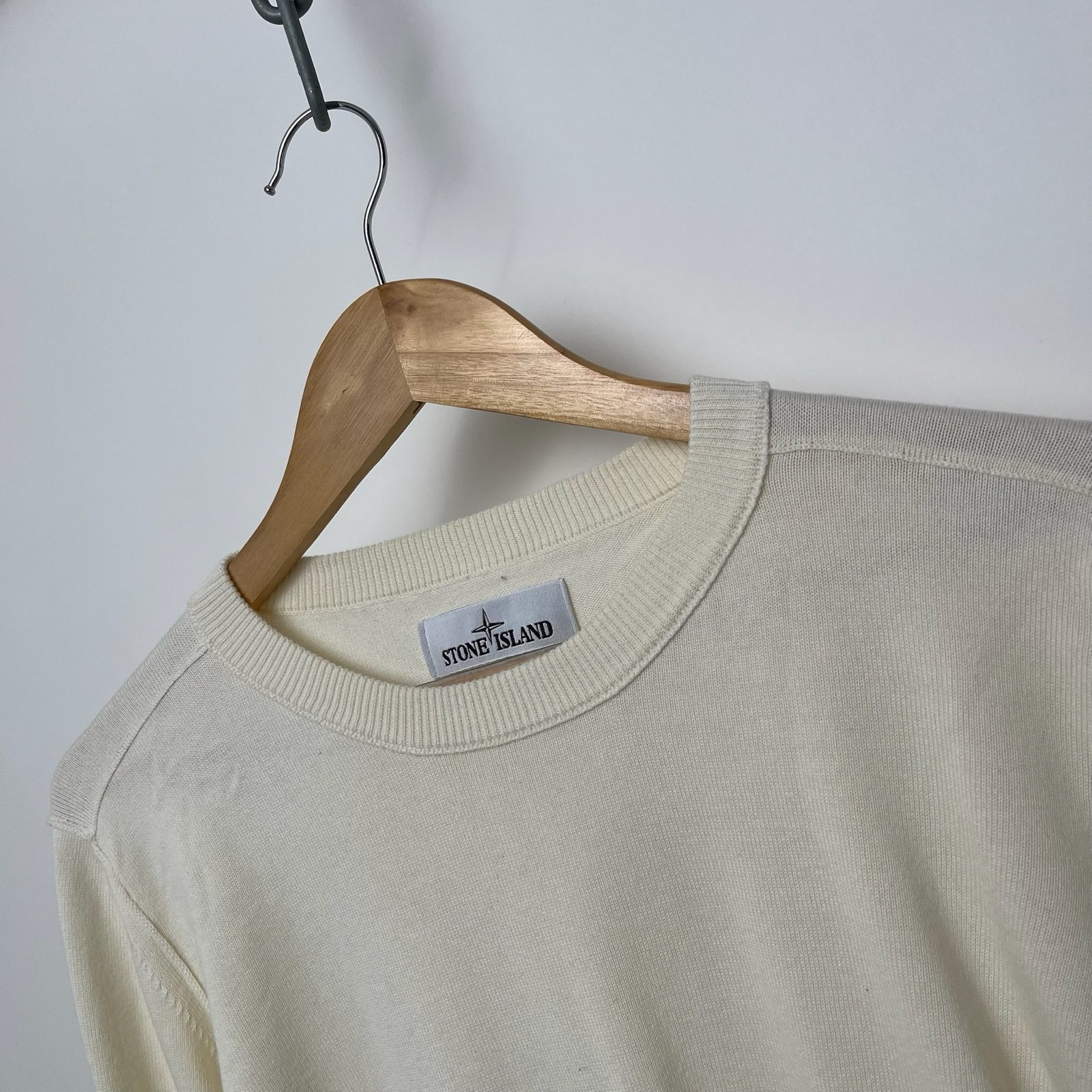 Stone Island Cream Cotton Knit Sweater Jumper - L image 3