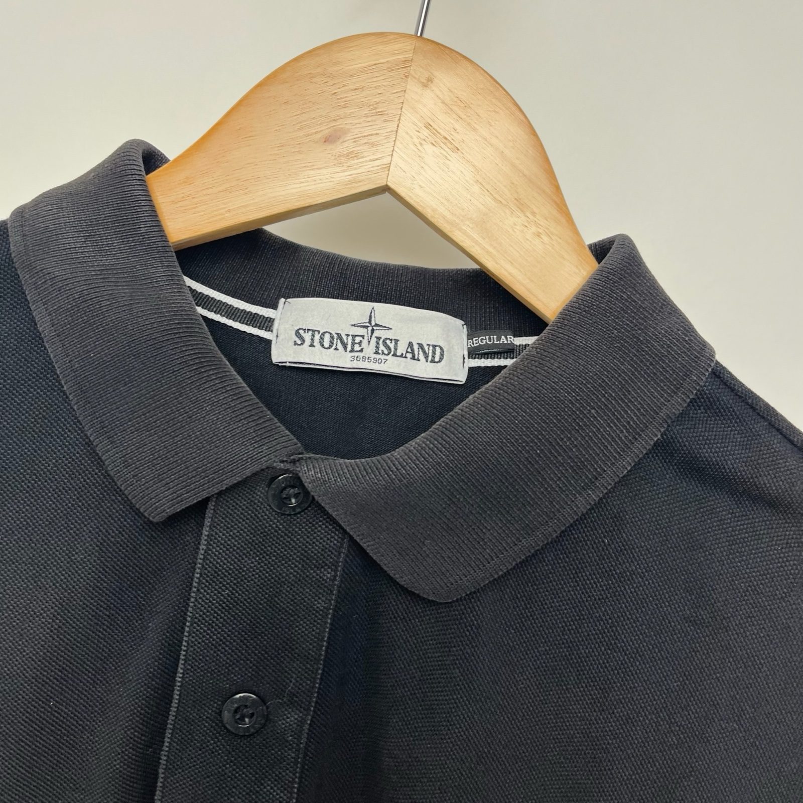 Stone Island Black Chest Logo Cotton Polo Shirt - XXL image 2