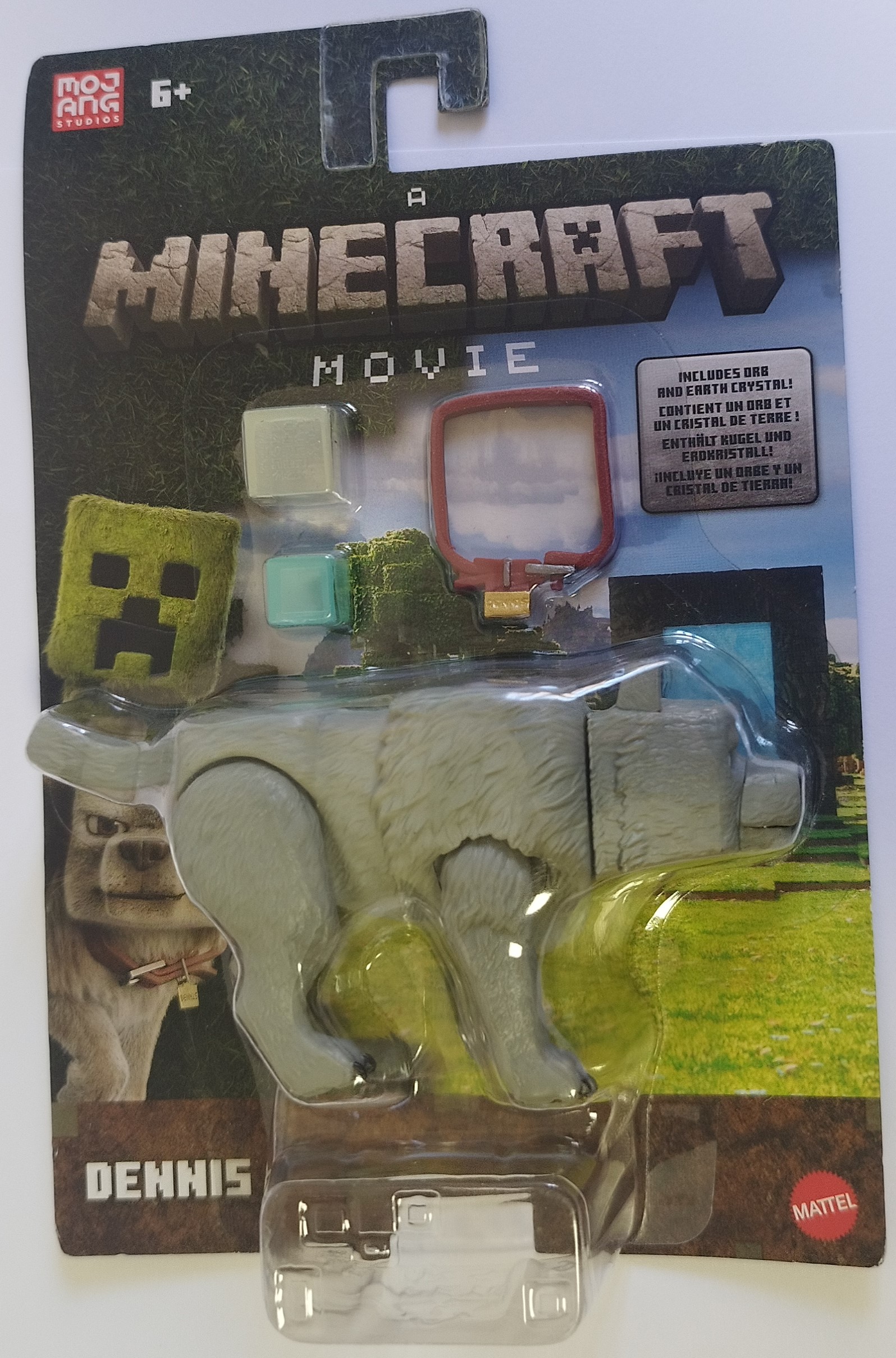 Minecraft Movie Dennis the Wolf Action Figure Mattel