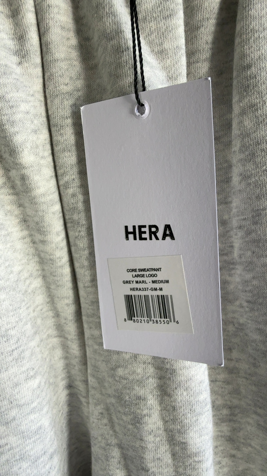HERA Grey Marl Core Logo Sweatpants UK Medium Comfortable Casual Joggers image 3