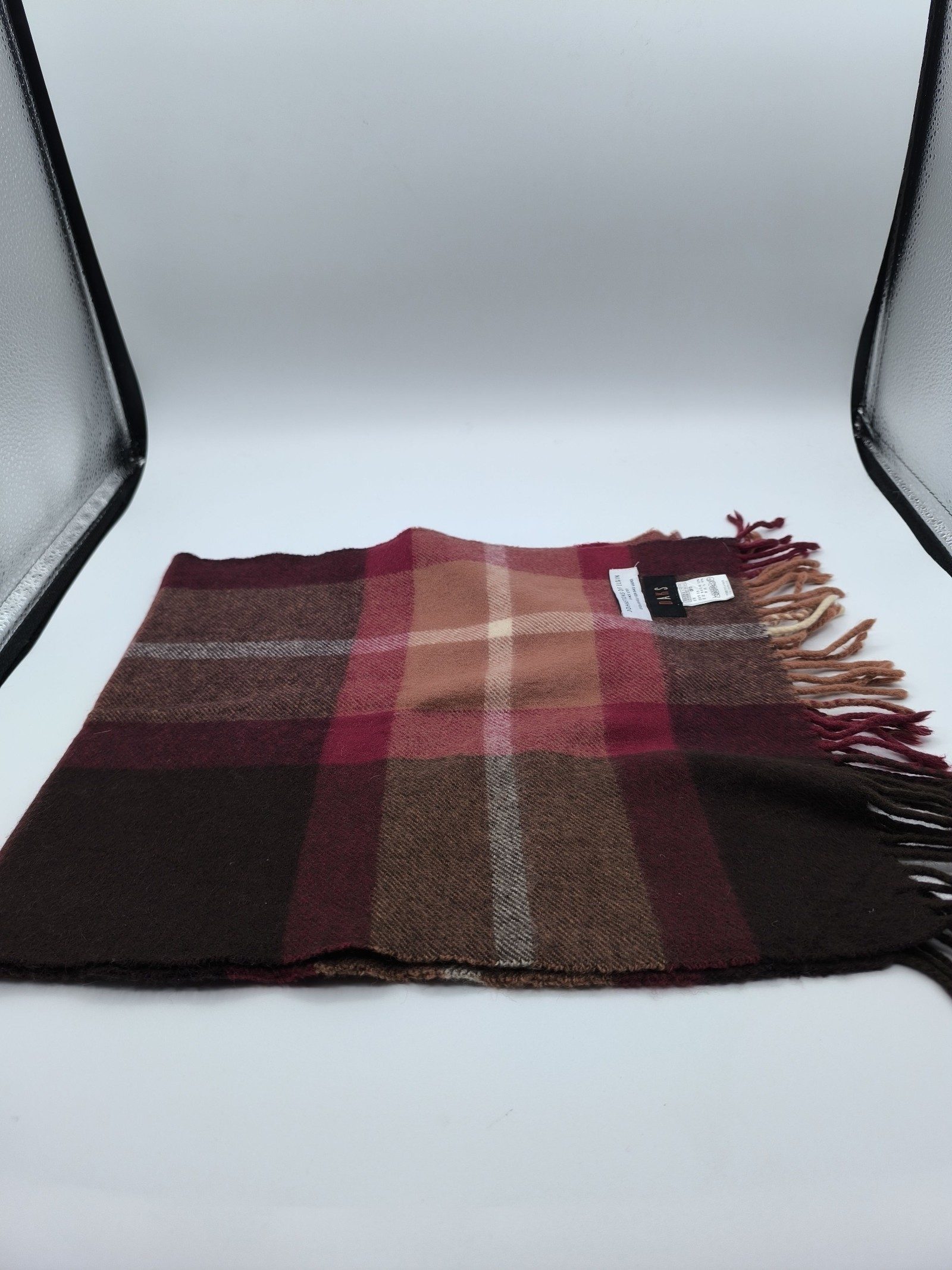 DAKS Women's Multi Colour Cashmere & Merino Wool Scarf image 7