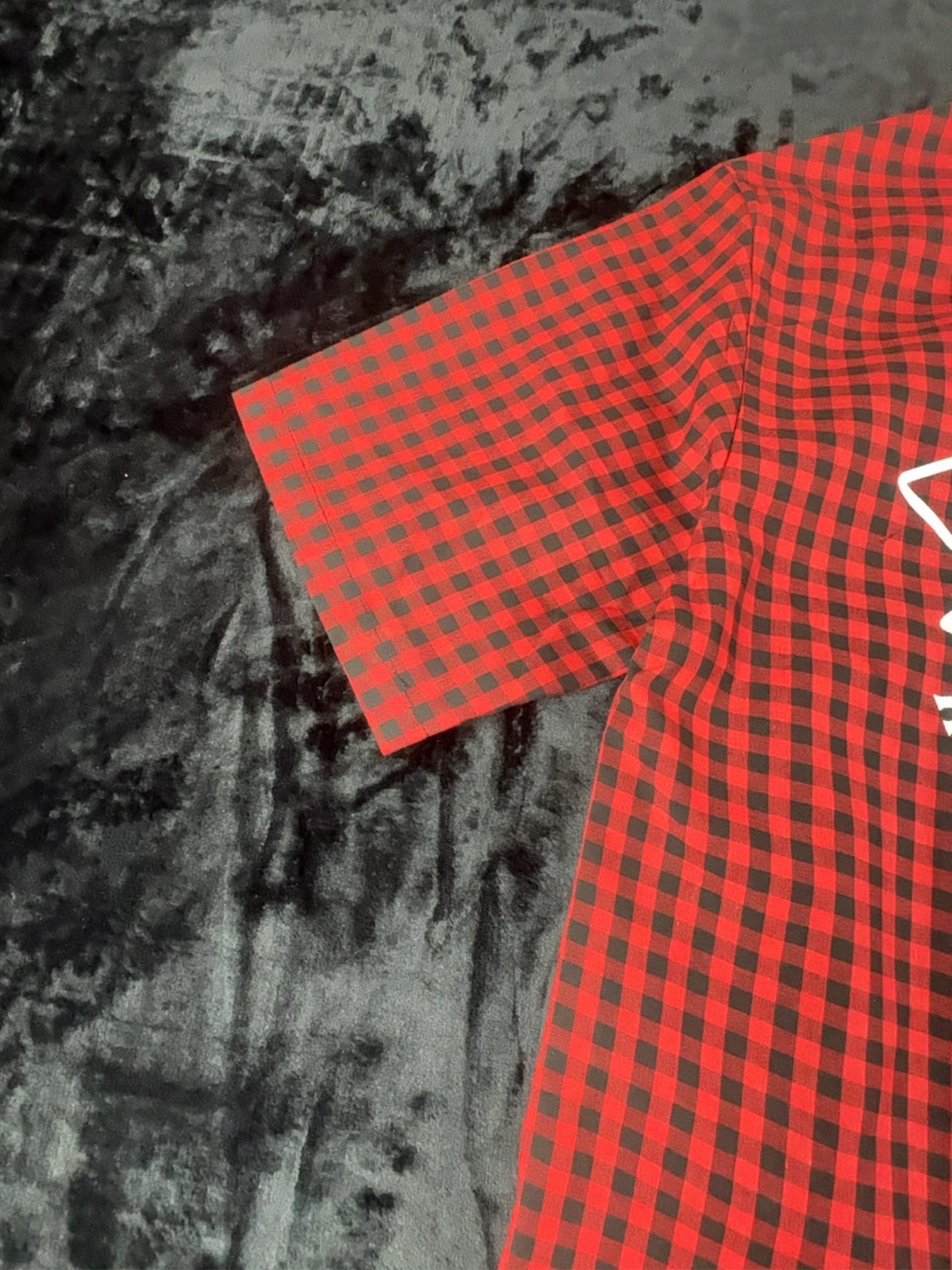 Shirt Y2K Hip Hop - AXEPEAK Red & Black Checked Shirt S image 6