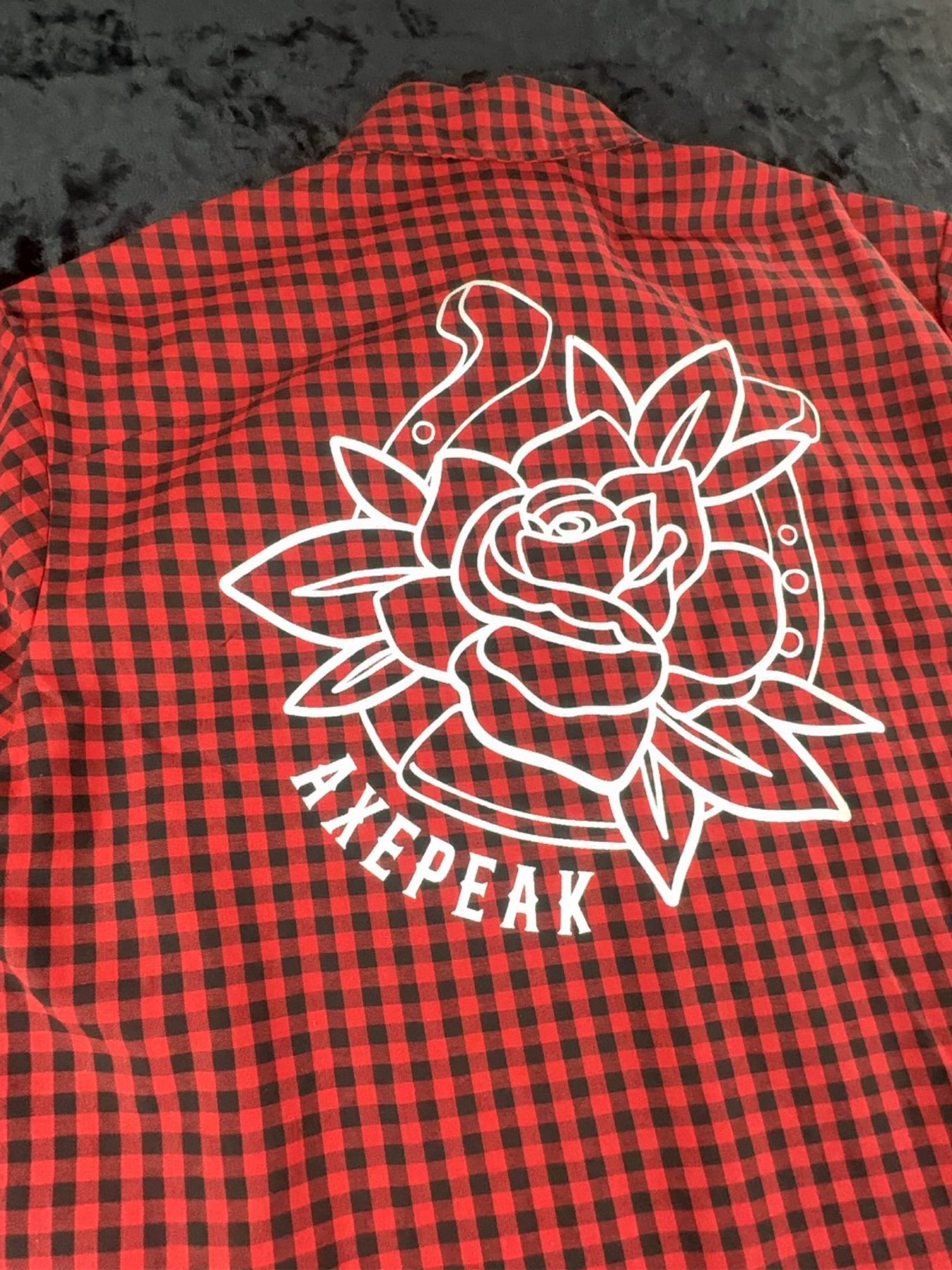 Shirt Y2K Hip Hop - AXEPEAK Red & Black Checked Shirt S image 7