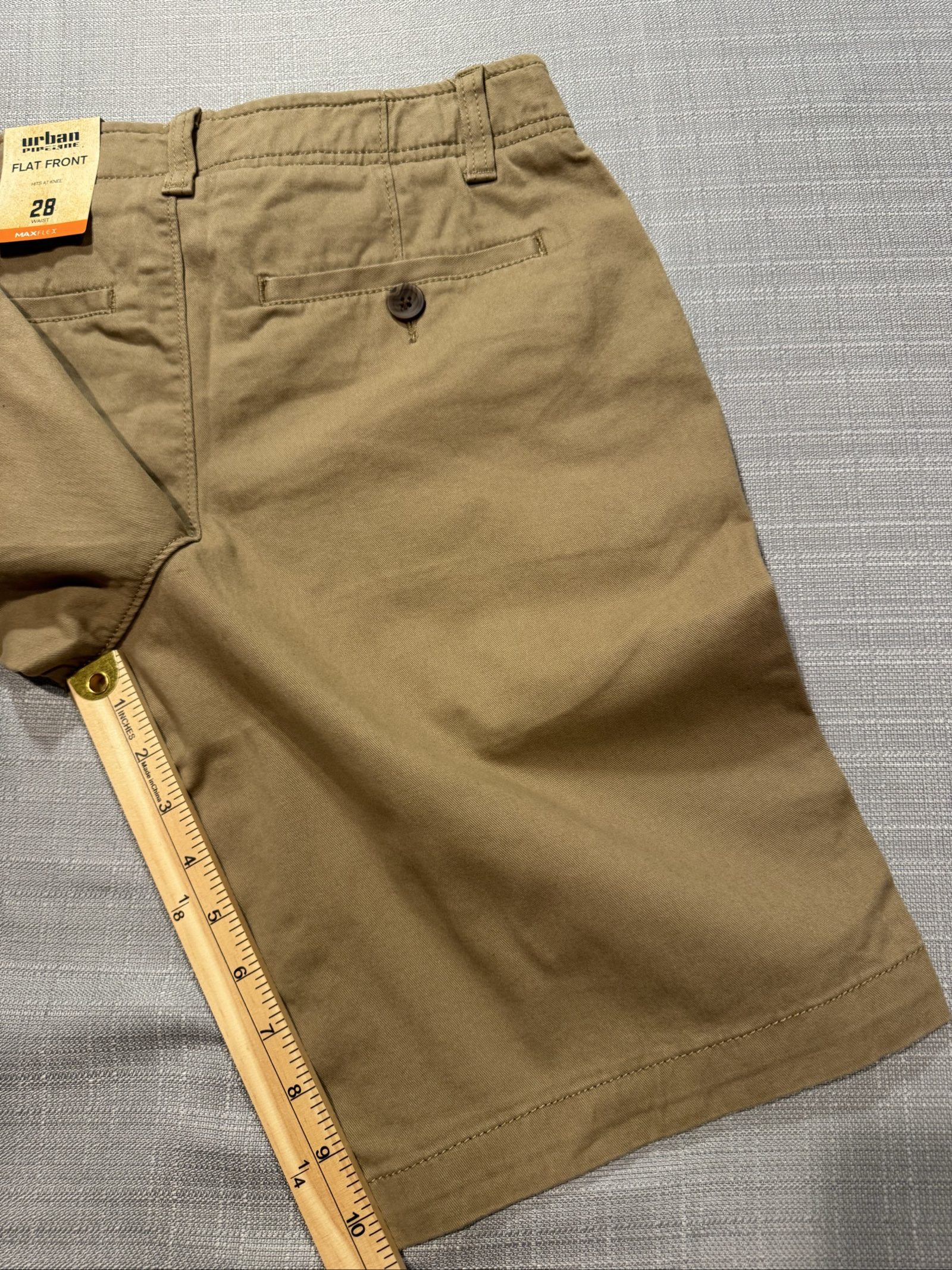 Men’s NWT Urban Pipeline MaxFlex Stretch Chino Shorts – Khaki – 28 image 7