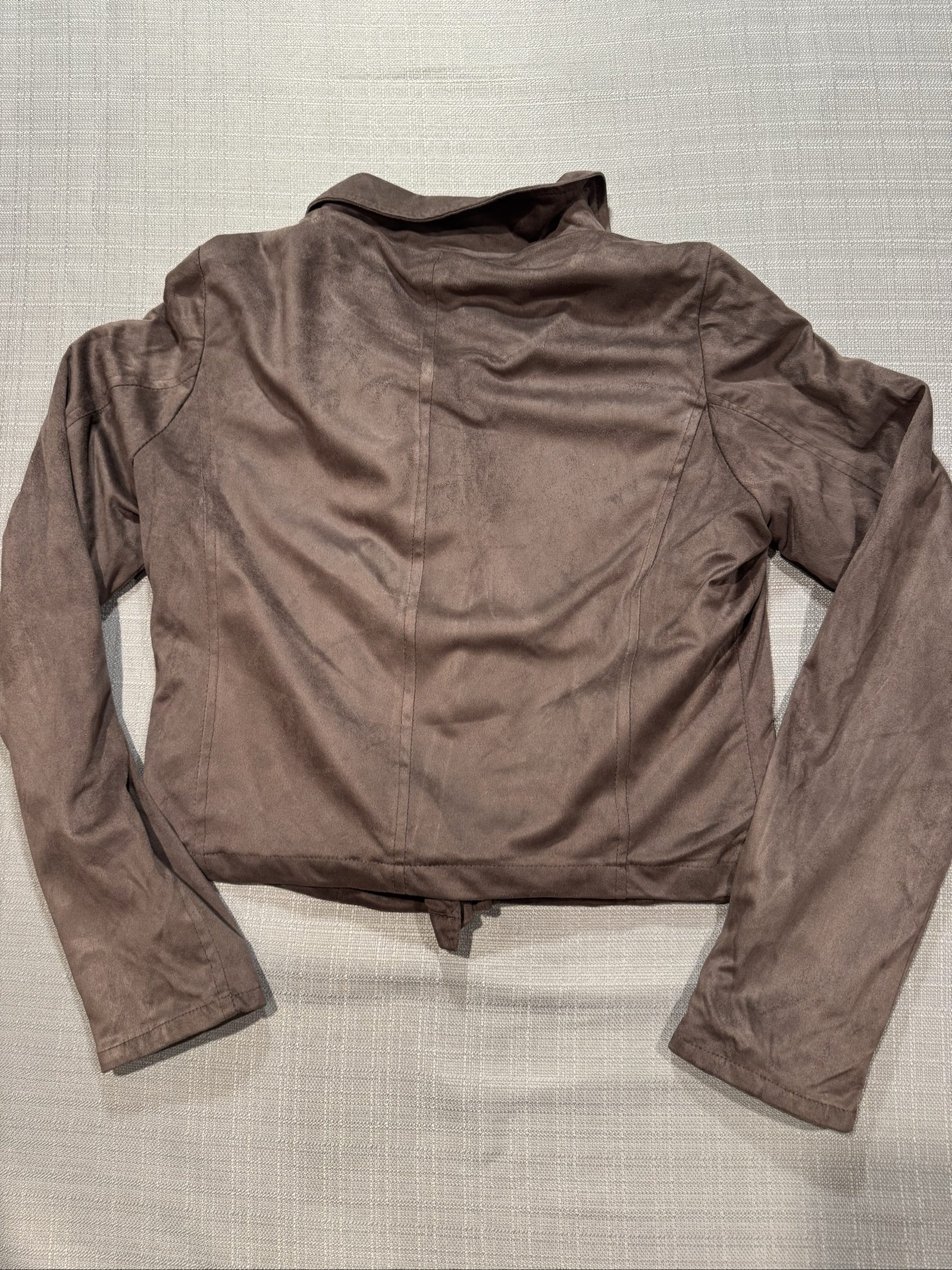 Women’s Charlotte Russe Faux Suede Moto Jacket – Brown – Medium image 5