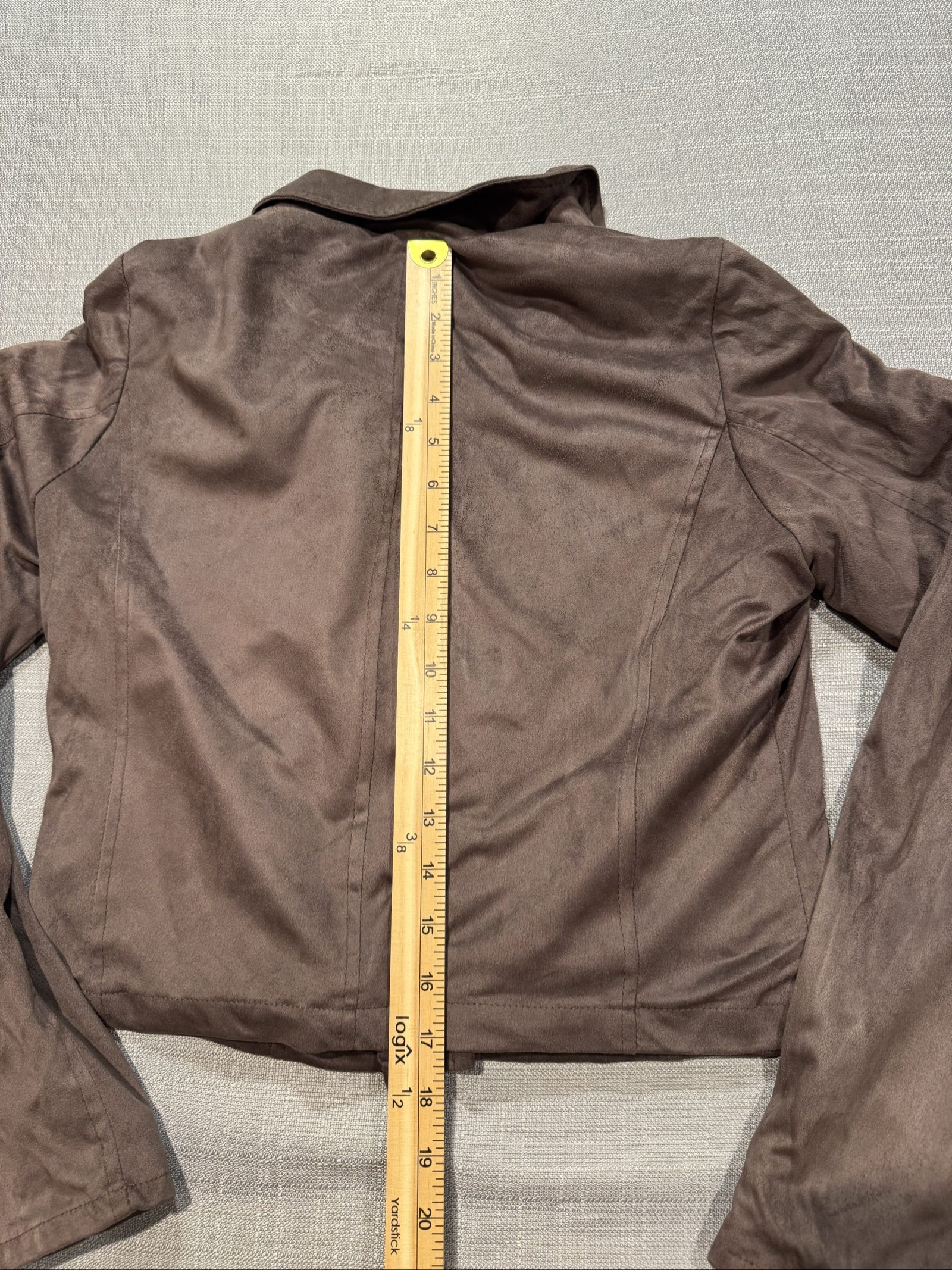 Women’s Charlotte Russe Faux Suede Moto Jacket – Brown – Medium image 6
