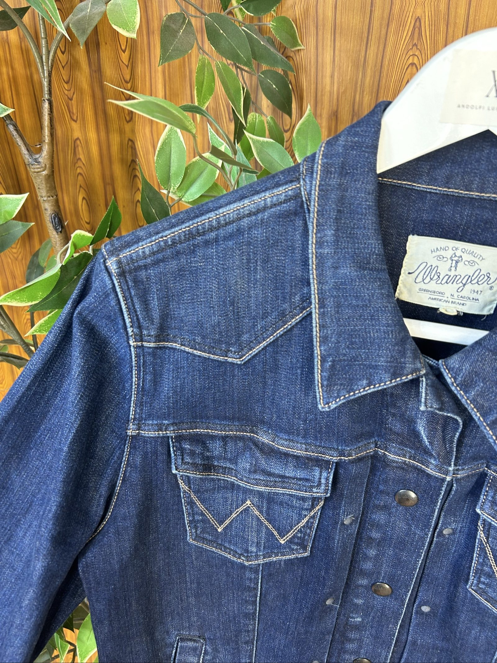 Wrangler Giacca di Jeans Blu Denim Large Uomo image 3