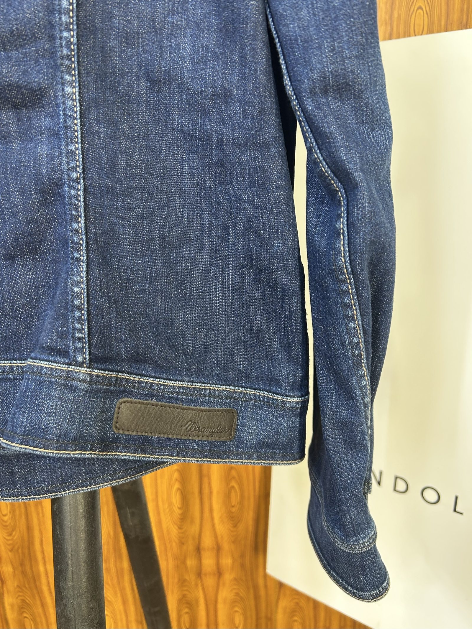 Wrangler Giacca di Jeans Blu Denim Large Uomo image 8