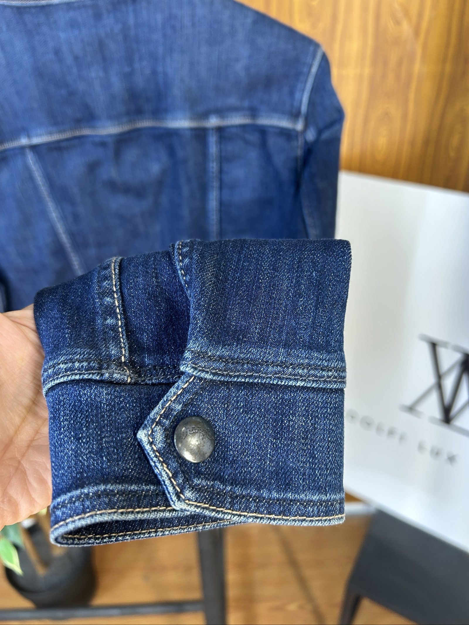 Wrangler Giacca di Jeans Blu Denim Large Uomo image 9