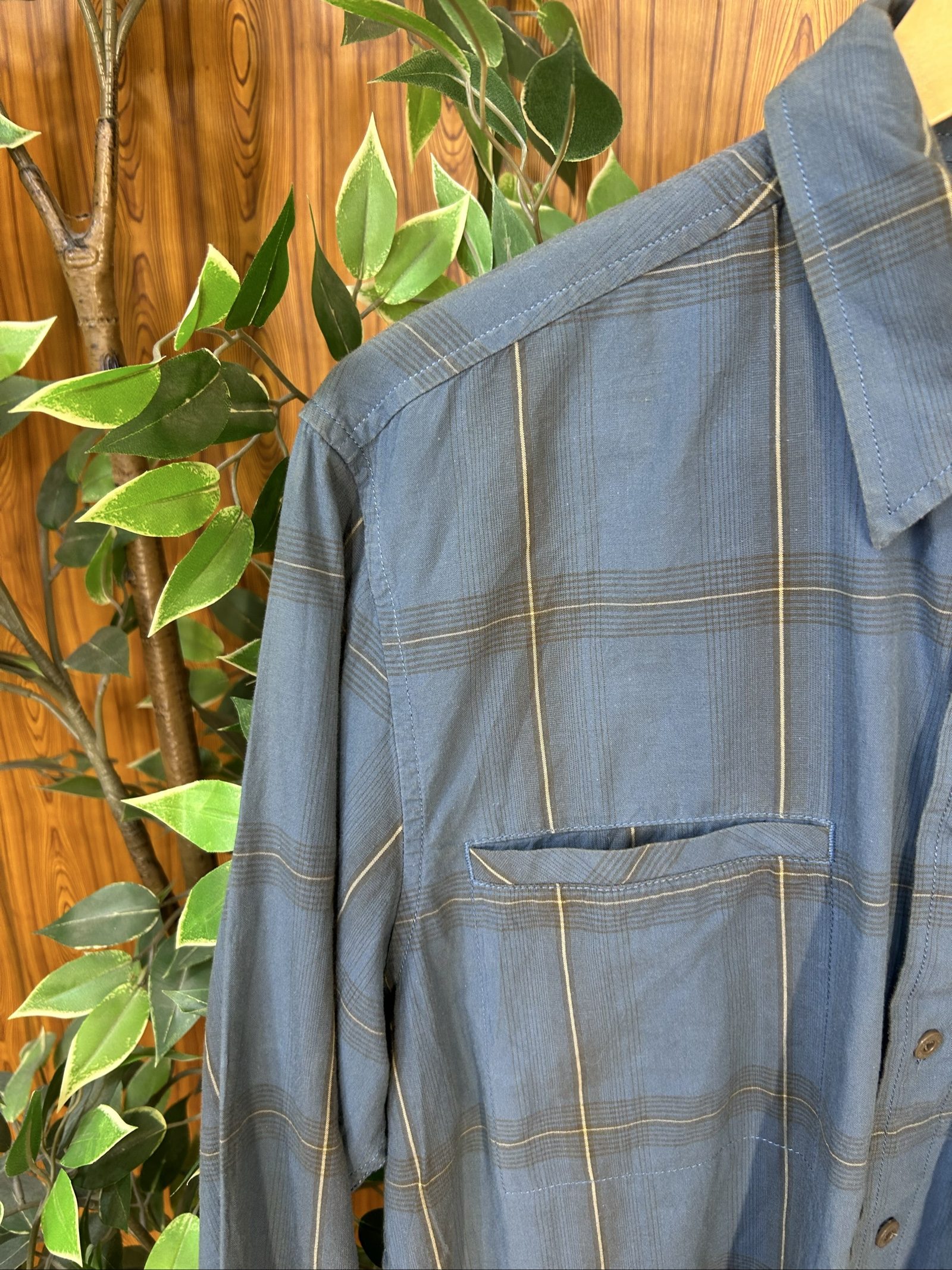 Wrangler Uomo Camicia Azzurra a Quadri Taglia L Cotone image 5