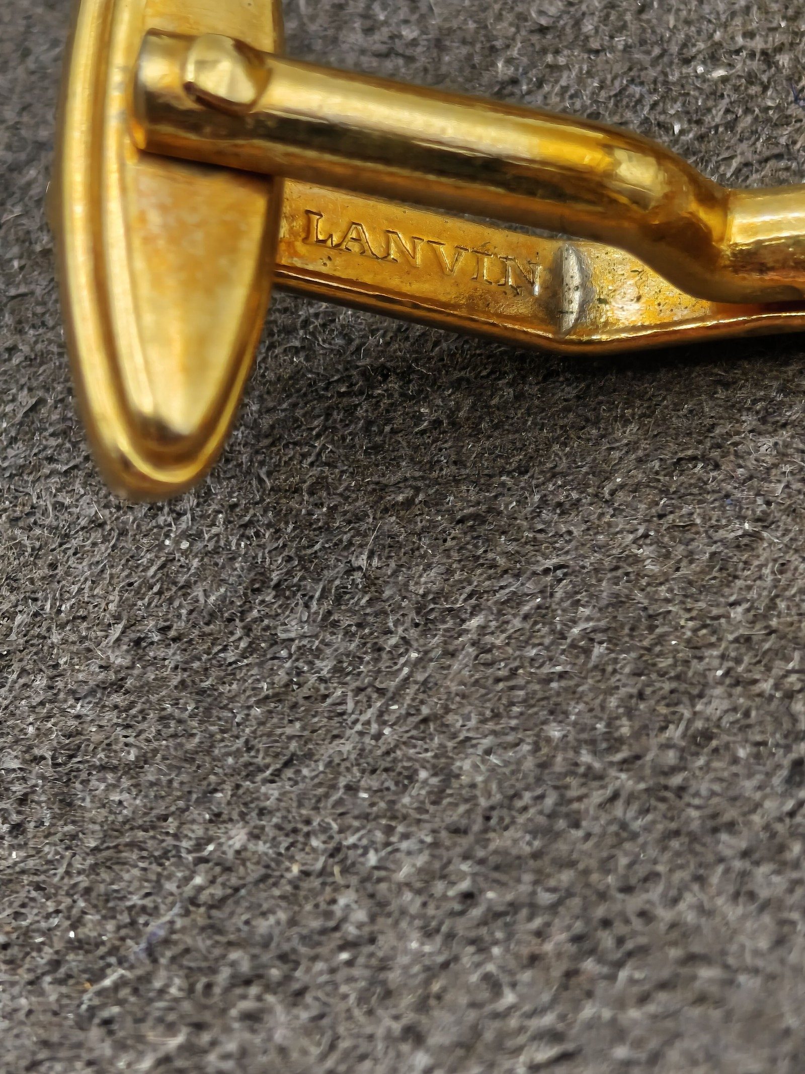 Lanvin Gold & Silver Rectangular Cufflinks image 7