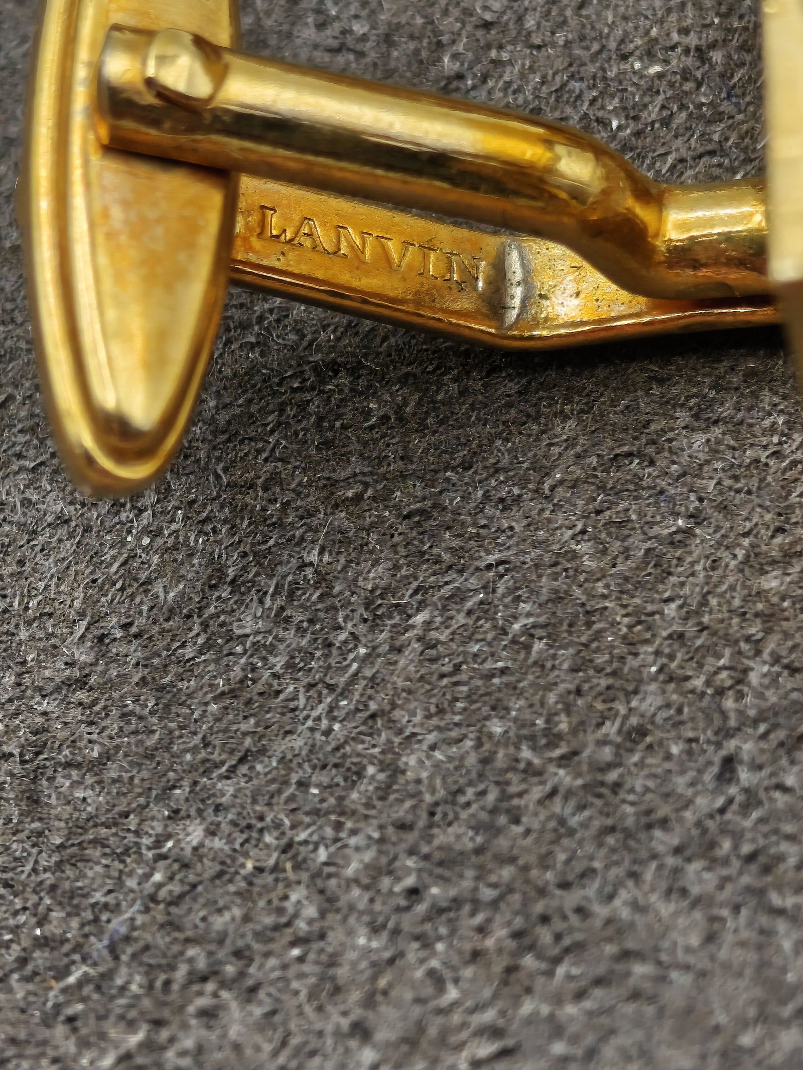 Lanvin Gold & Silver Rectangular Cufflinks image 8