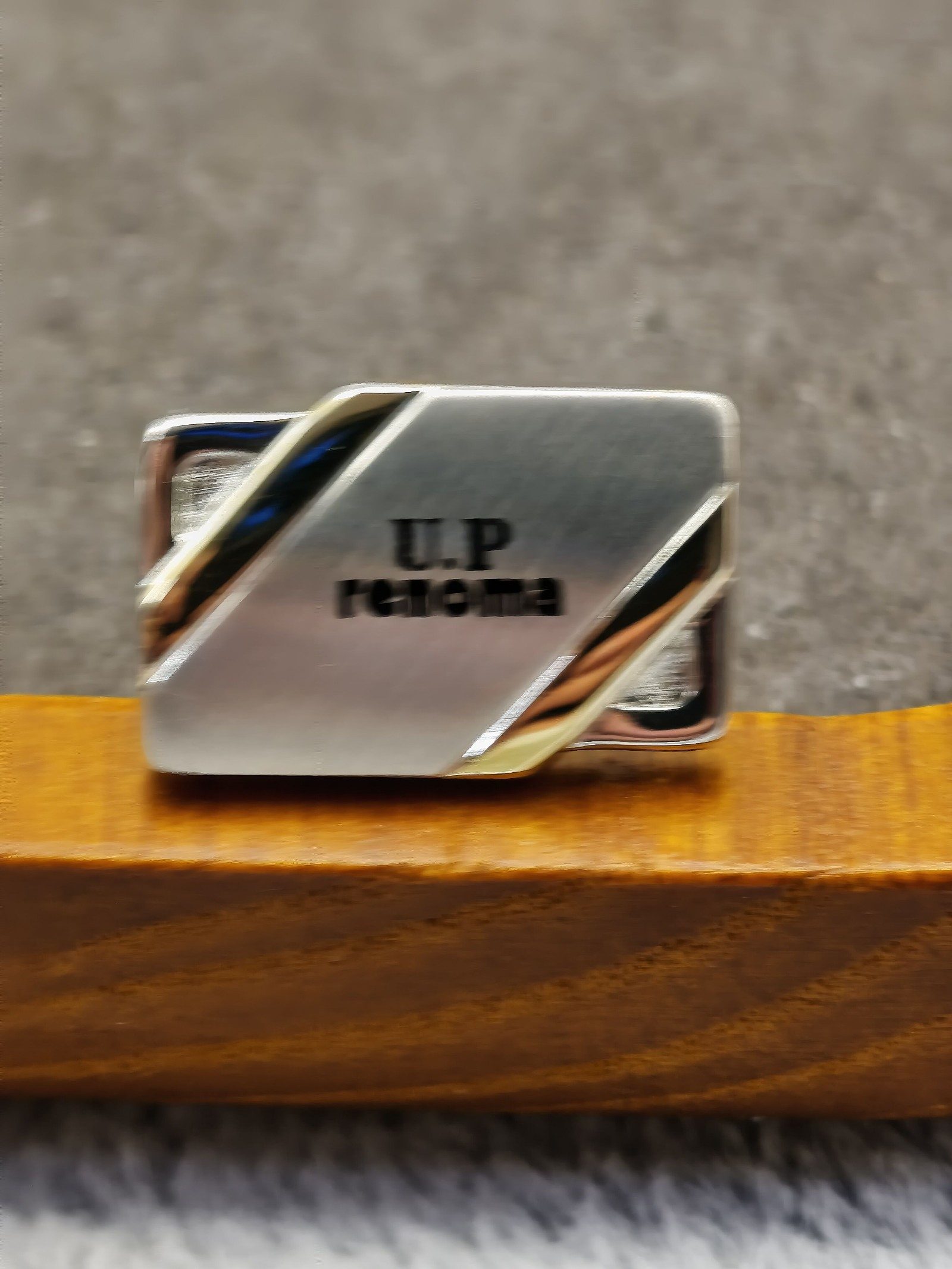 U.P Renoma Silver & Gold Men's Cufflinks Set image 4