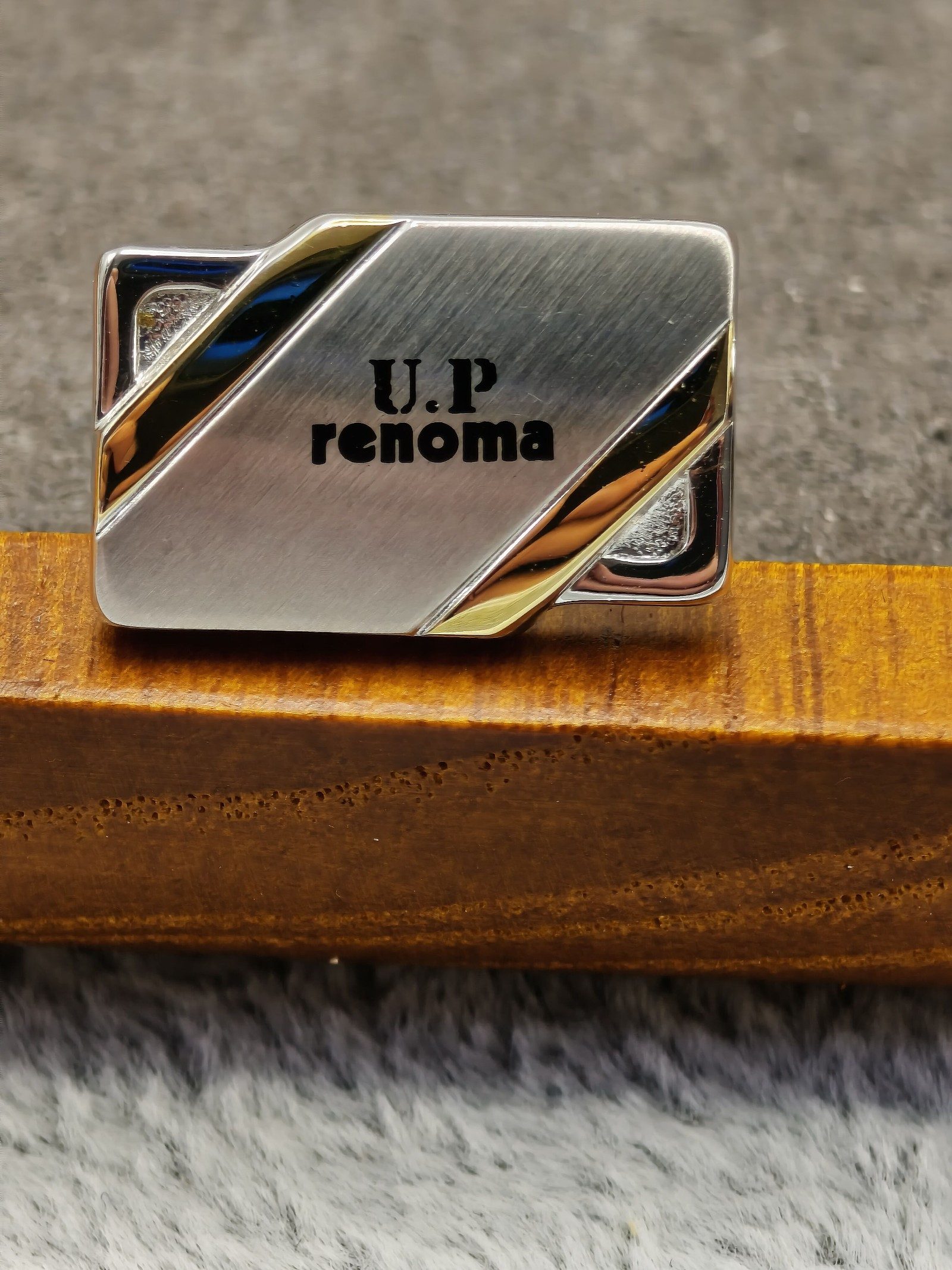 U.P Renoma Silver & Gold Men's Cufflinks Set image 5